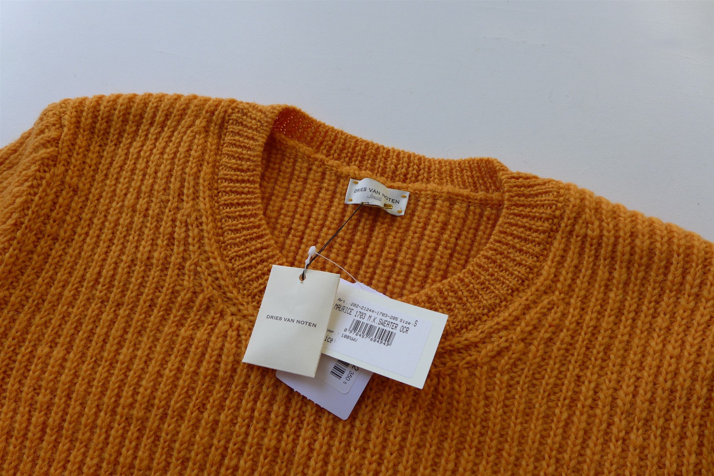 Dries Van Noten Dries Van Noten Maurice Sweater - Burnt Orange Wool Size US S / EU 44-46 / 1 - 3 Thumbnail