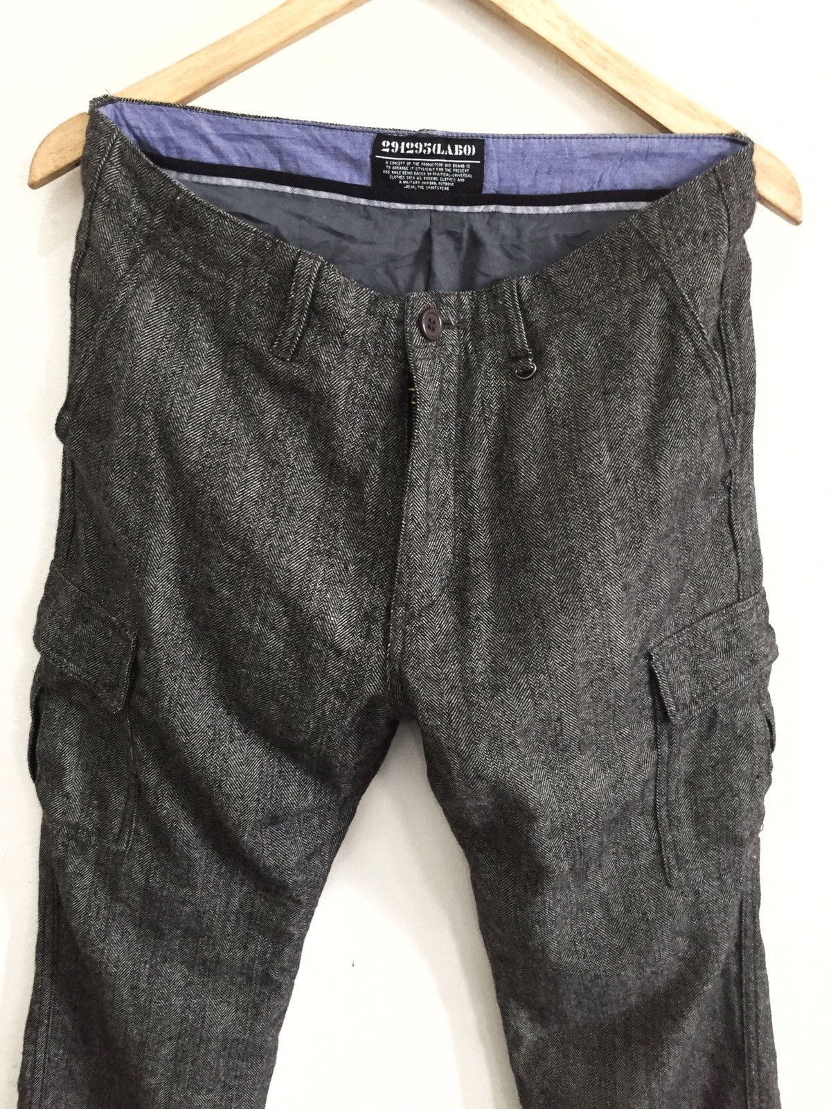 5351 POUR LES HOMMES 291295 Laboratories 🇯🇵 Wool Pocket Cargo Pants Size US 30 / EU 46 - 1 Thumbnail