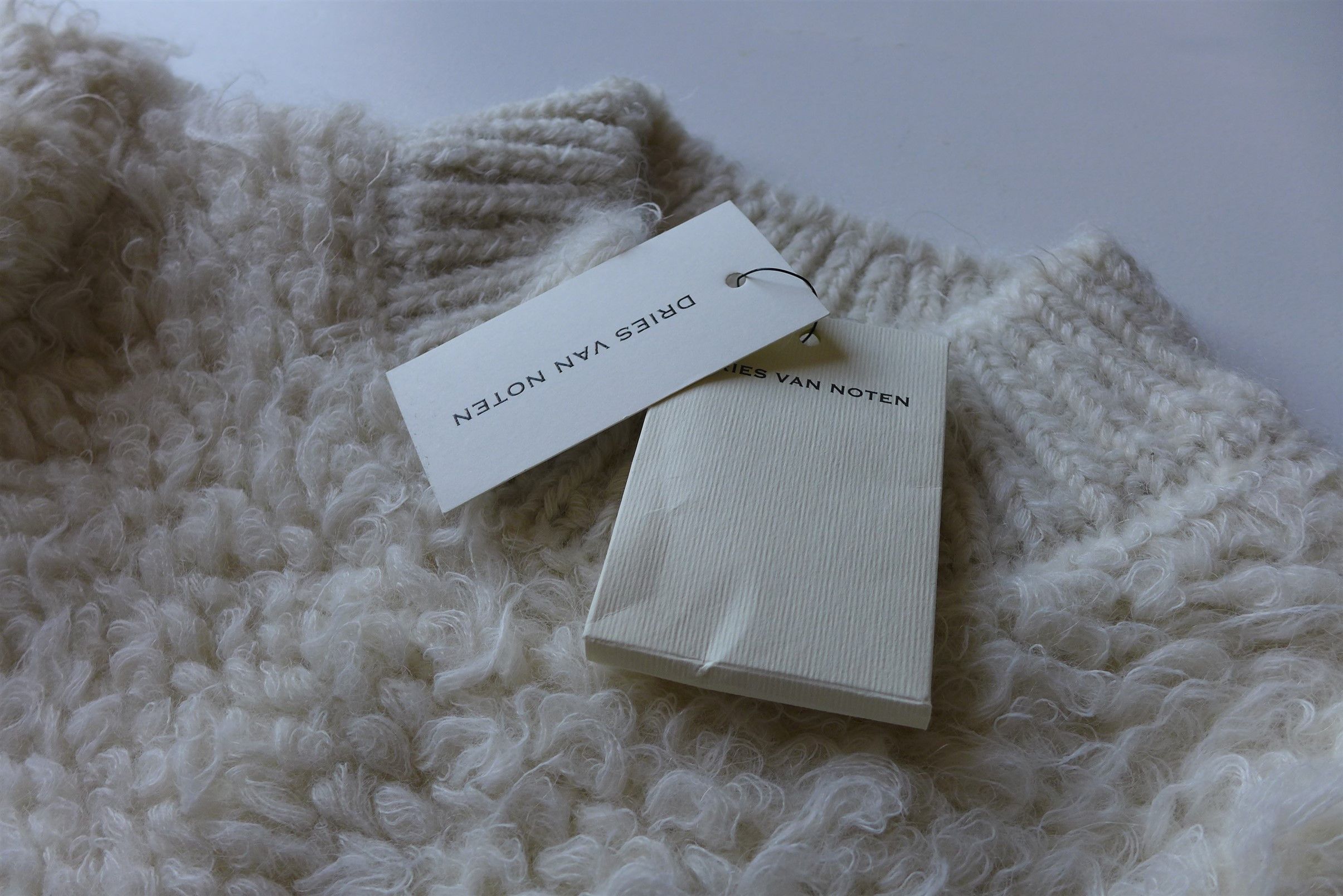 Dries Van Noten Dries Van Noten Nannee Sweater - Ecru Bouclé Alpaca & Mohair Size US M / EU 48-50 / 2 - 8 Thumbnail