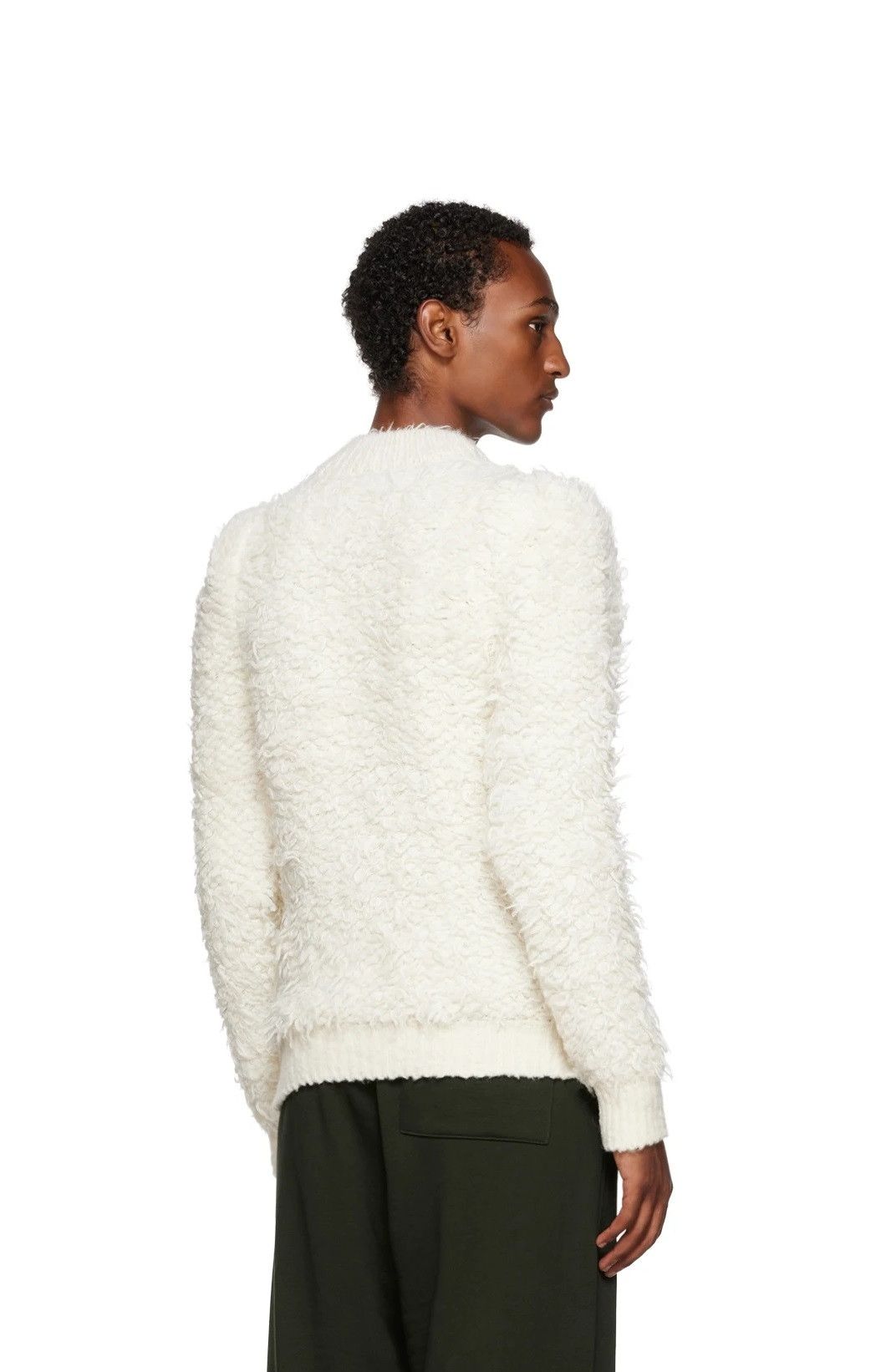 Dries Van Noten Dries Van Noten Nannee Sweater - Ecru Bouclé Alpaca & Mohair Size US M / EU 48-50 / 2 - 3 Thumbnail