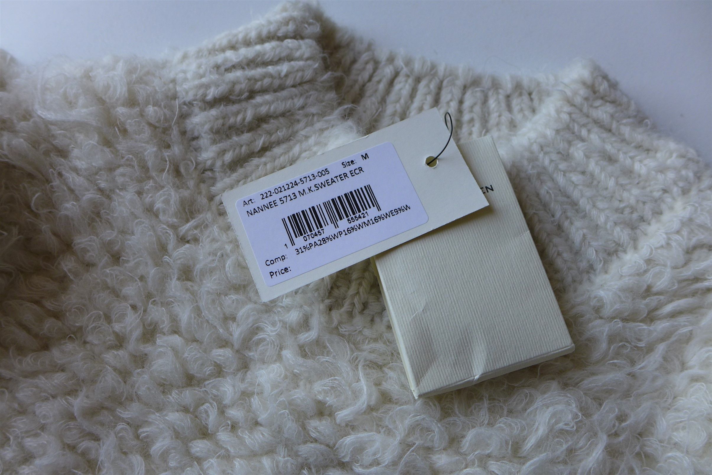 Dries Van Noten Dries Van Noten Nannee Sweater - Ecru Bouclé Alpaca & Mohair Size US M / EU 48-50 / 2 - 9 Thumbnail