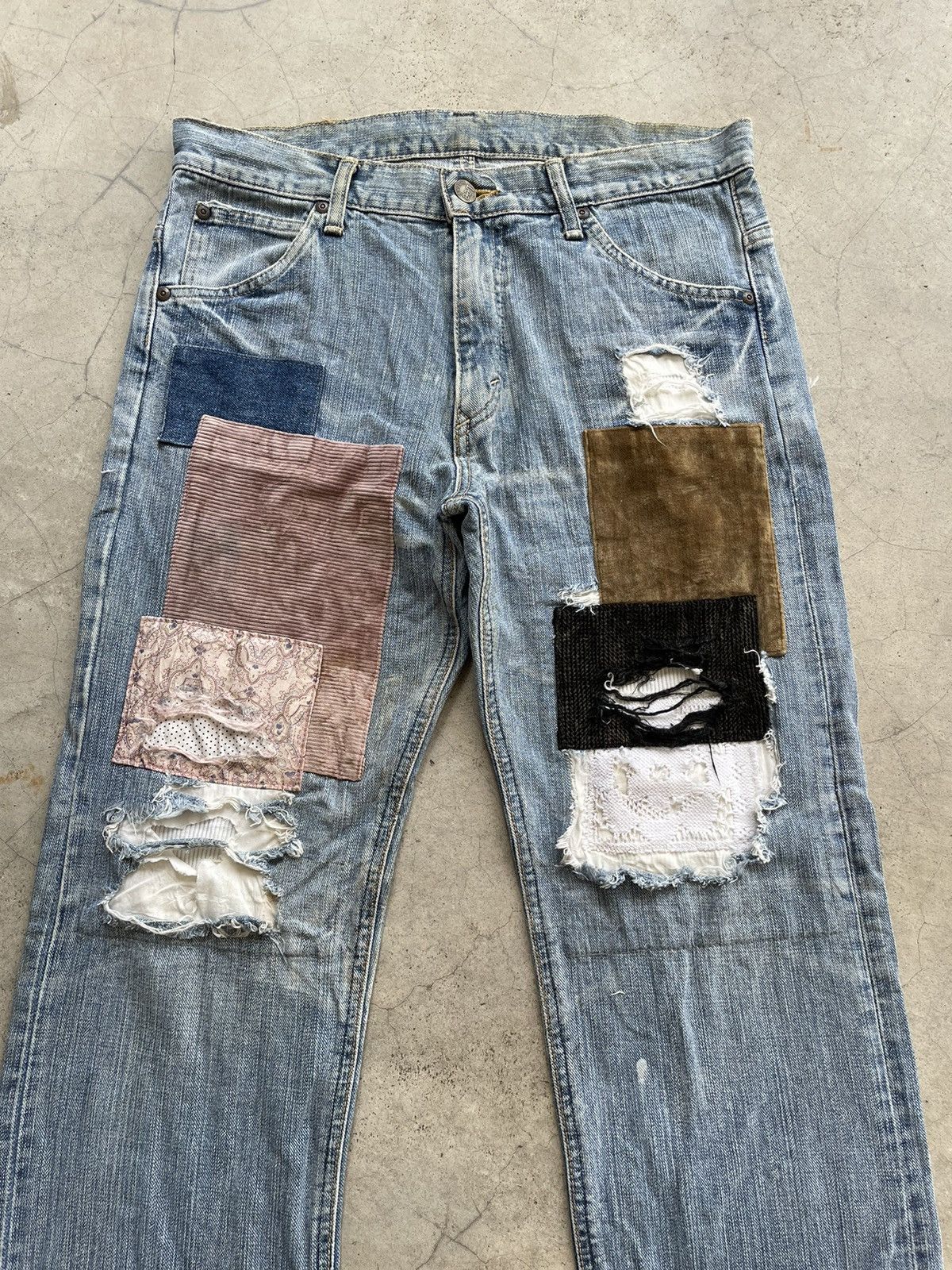 Japanese Brand Rare Vintage Lee Riders Boro Jeans Size US 31 - 5 Thumbnail