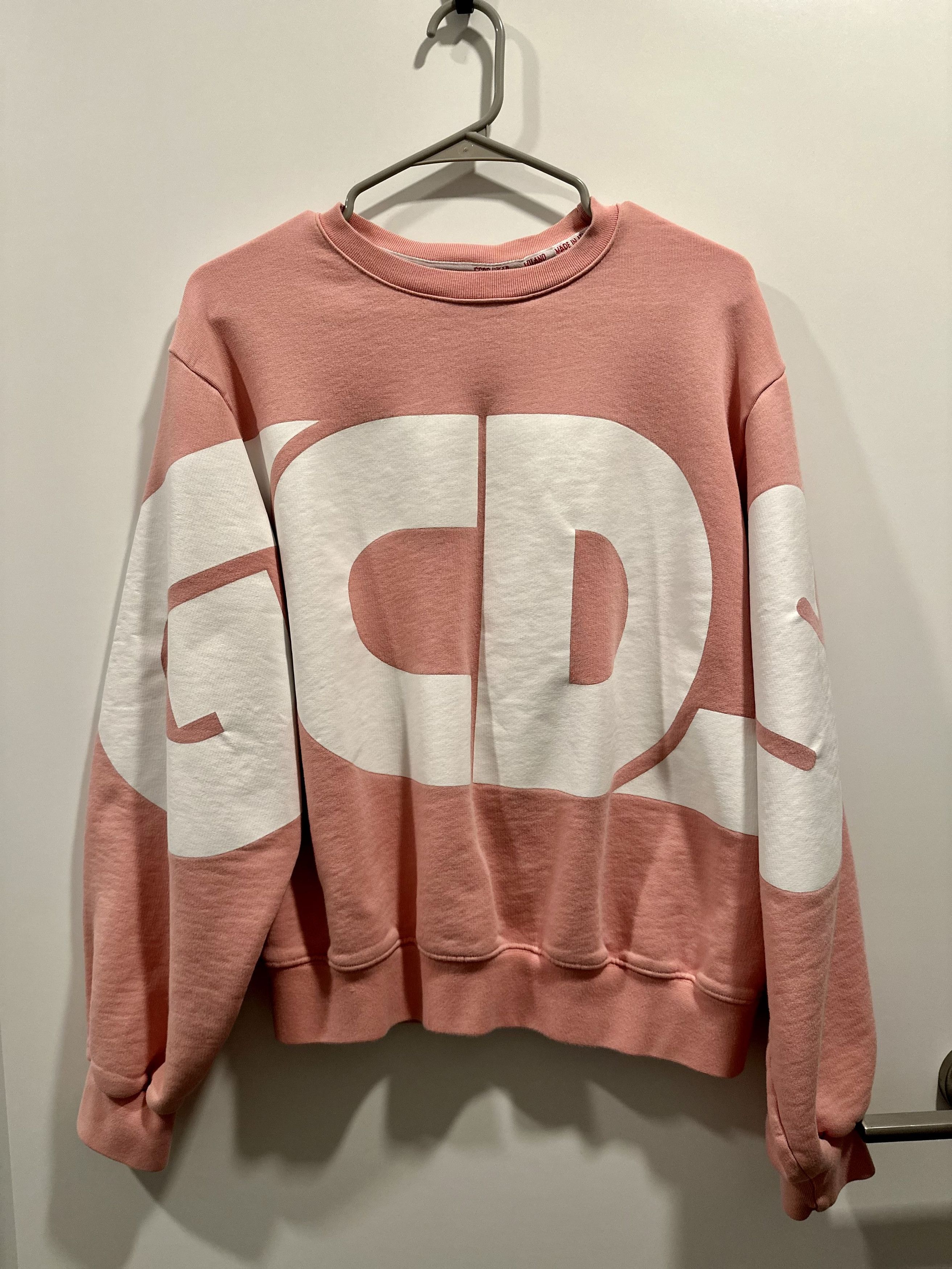 Image of Gcds Classic Pink Logo Sweatshirt Size S, Men's