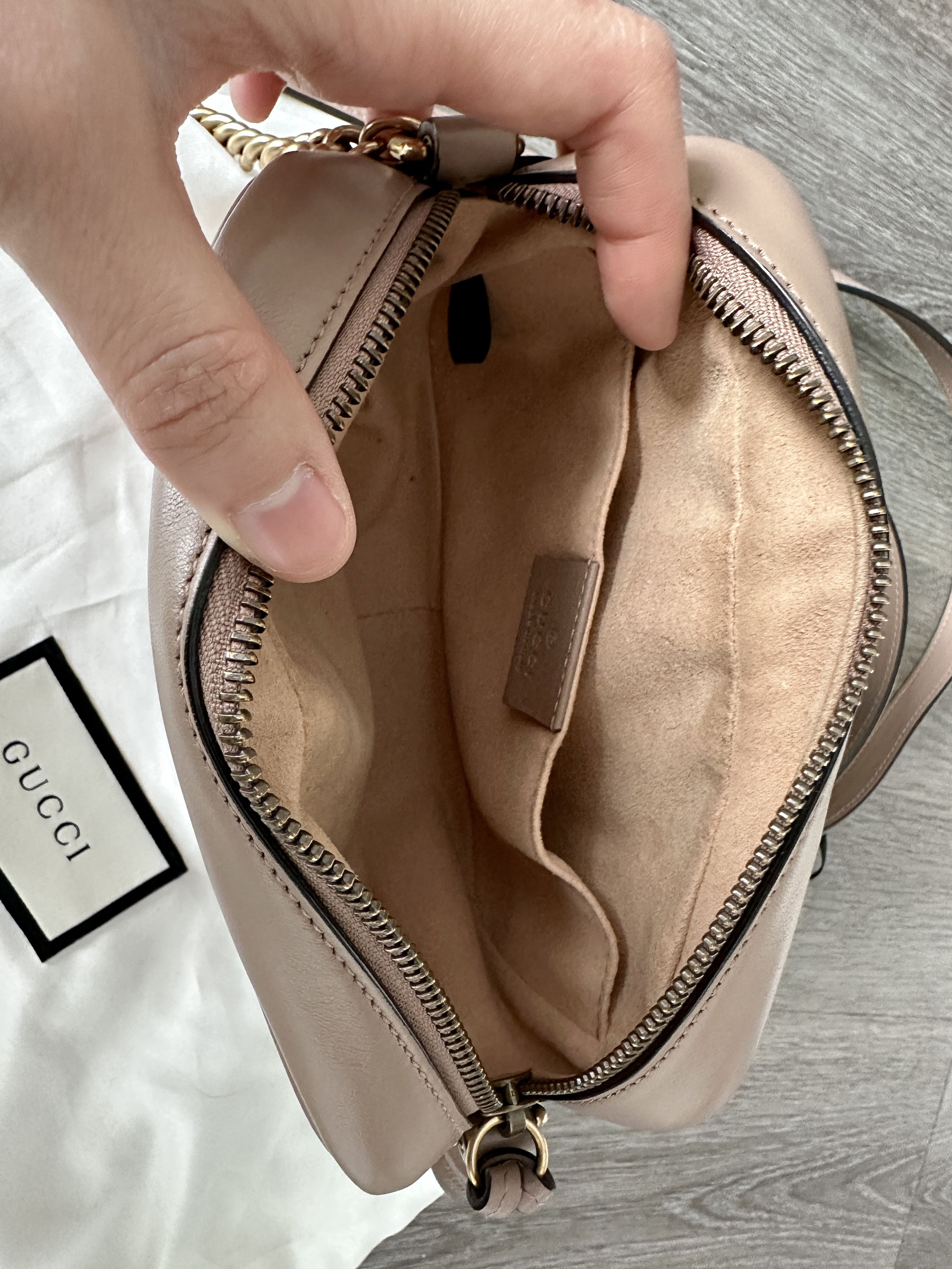 Gucci Gucci GG Marmont Mini Shoulder Bag Dusty Pink Size ONE SIZE - 6 Thumbnail