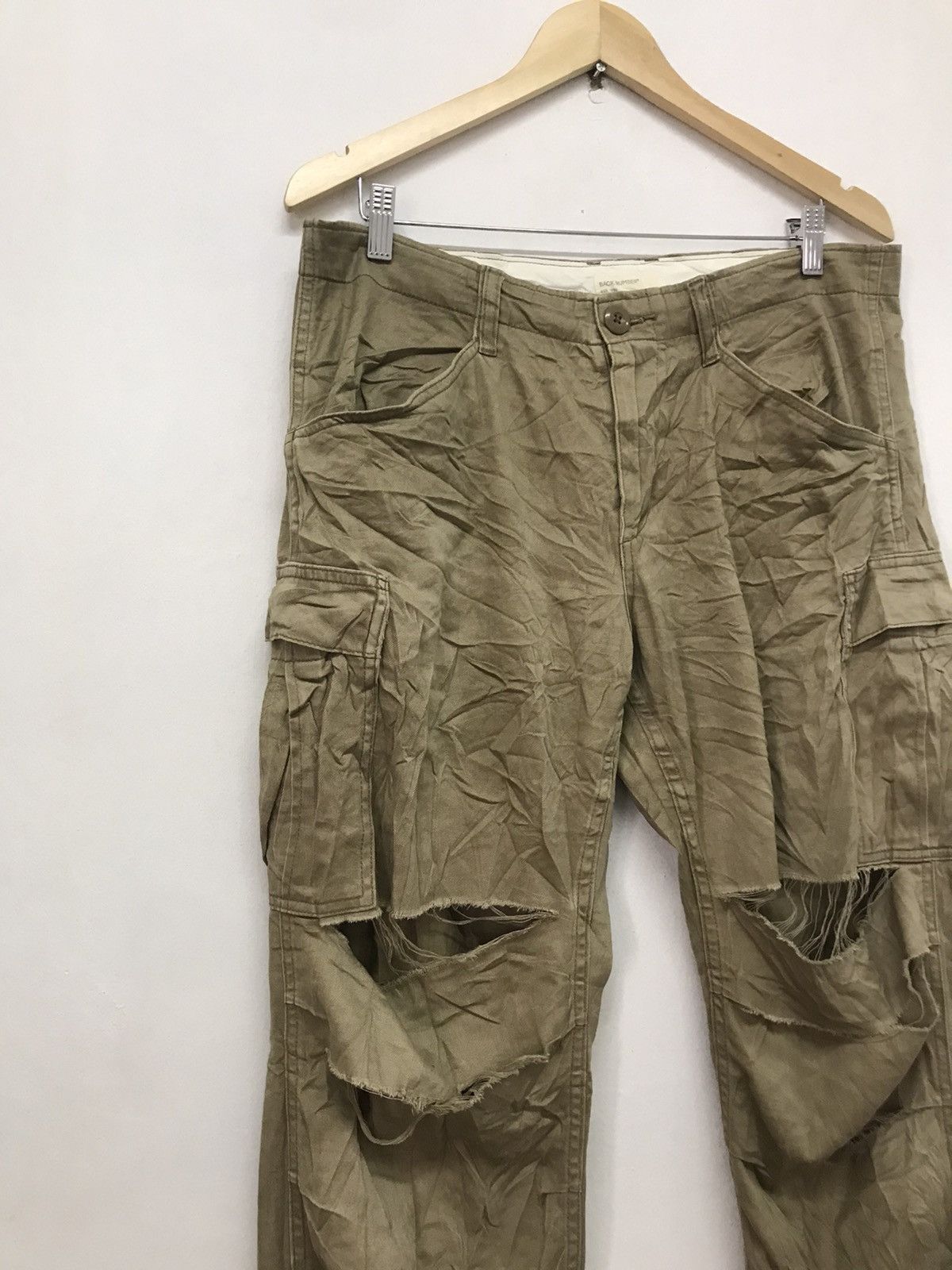 Japanese Brand Vintage Back Number Distressed Cargo Pants Size US 35 - 3 Thumbnail