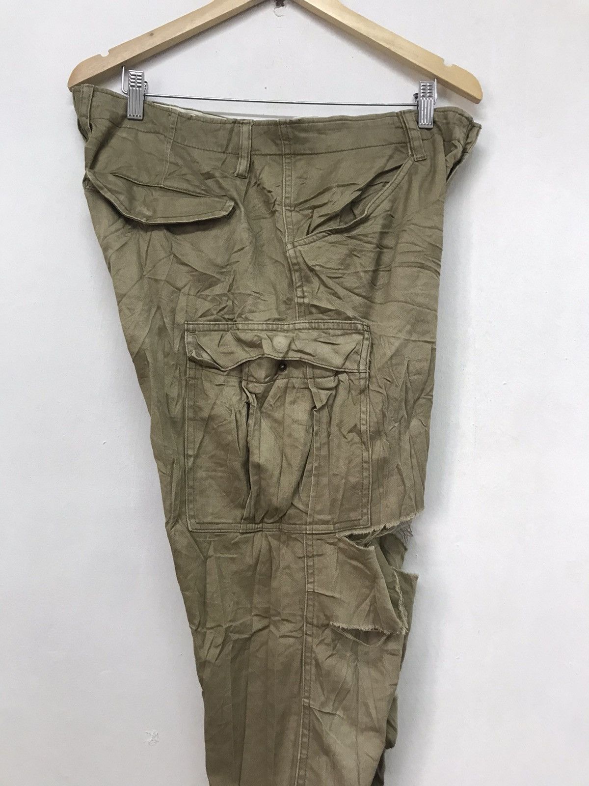 Japanese Brand Vintage Back Number Distressed Cargo Pants Size US 35 - 11 Thumbnail