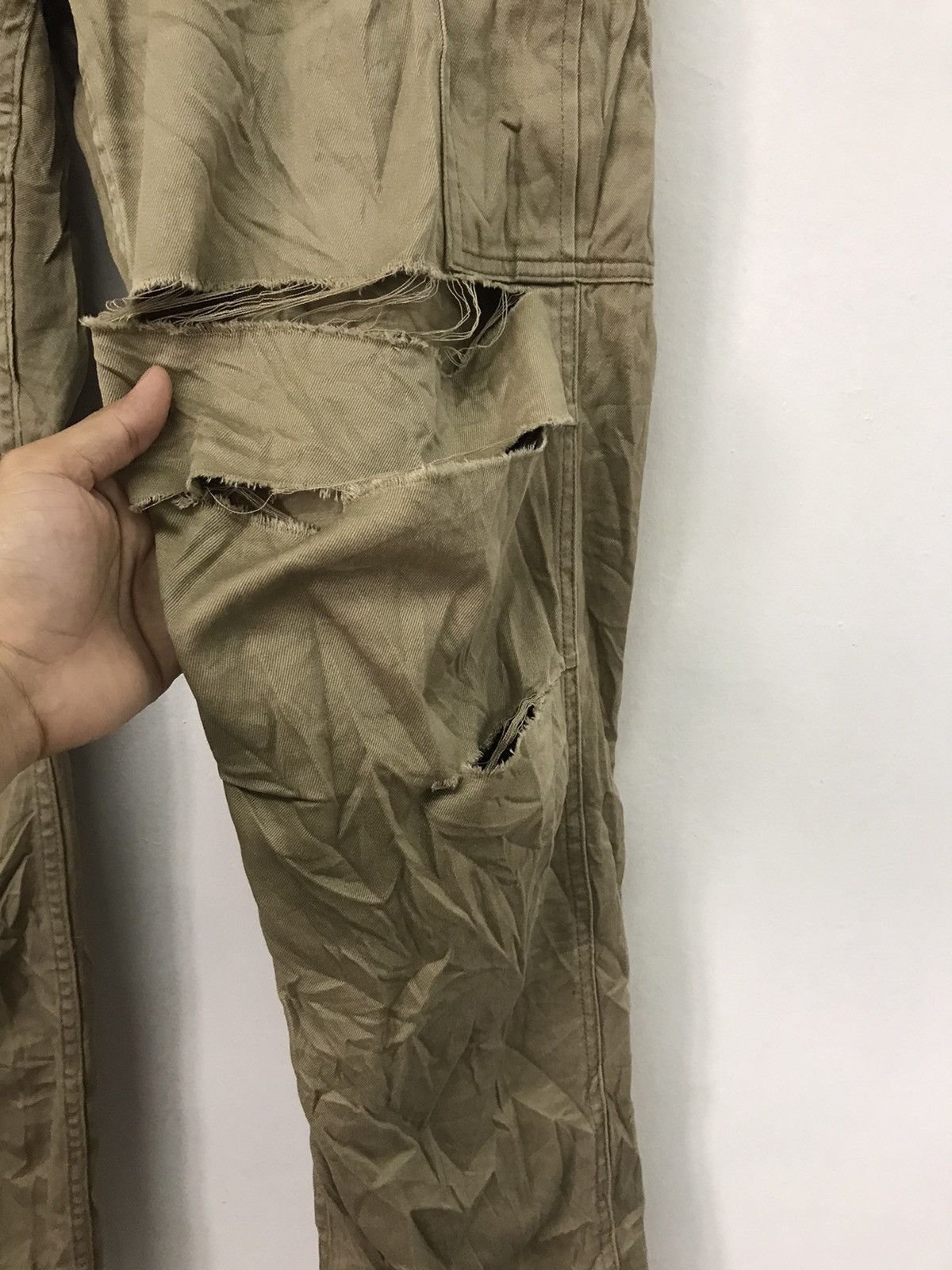 Japanese Brand Vintage Back Number Distressed Cargo Pants Size US 35 - 6 Thumbnail