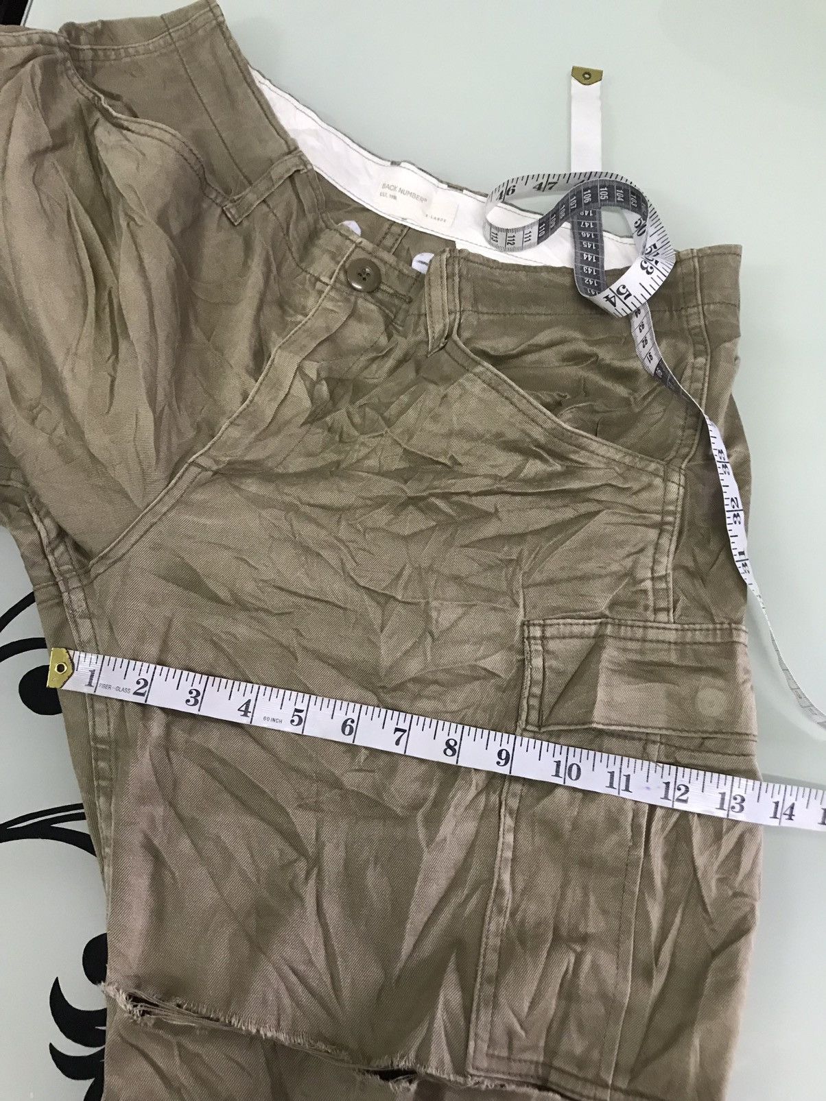 Japanese Brand Vintage Back Number Distressed Cargo Pants Size US 35 - 18 Thumbnail