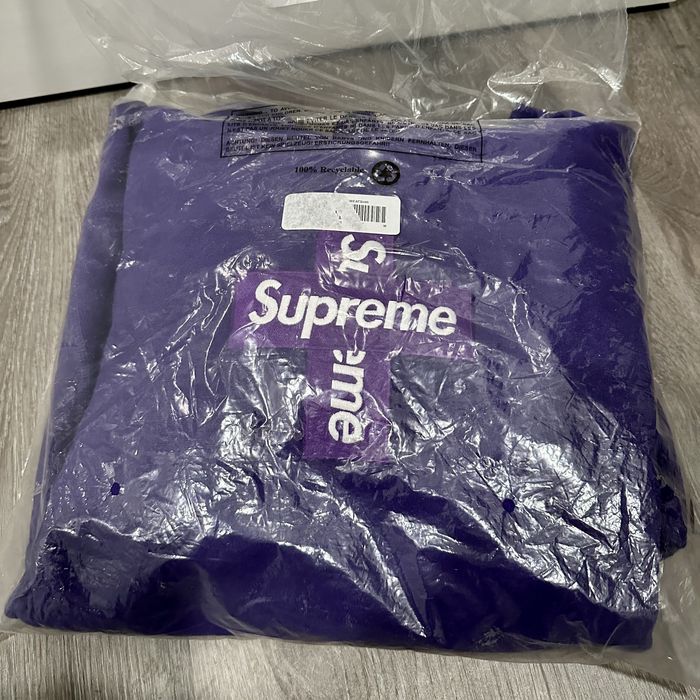 Supreme Supreme Cross Box Logo Purple Hoodie FW20 Size M | Grailed