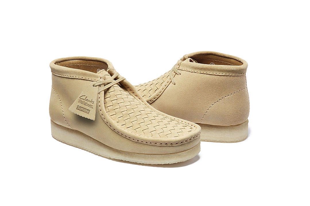 Supreme Supreme x Clarks Woven Suede Slip Ons | Grailed