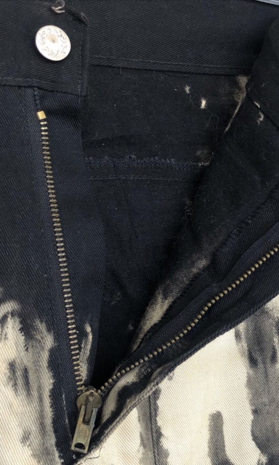 A.F.F.A. RARE🔥OG Tiger 🇬🇧 Made Acid Wash Bondage Zipper Pant Size US 30 / EU 46 - 13 Thumbnail