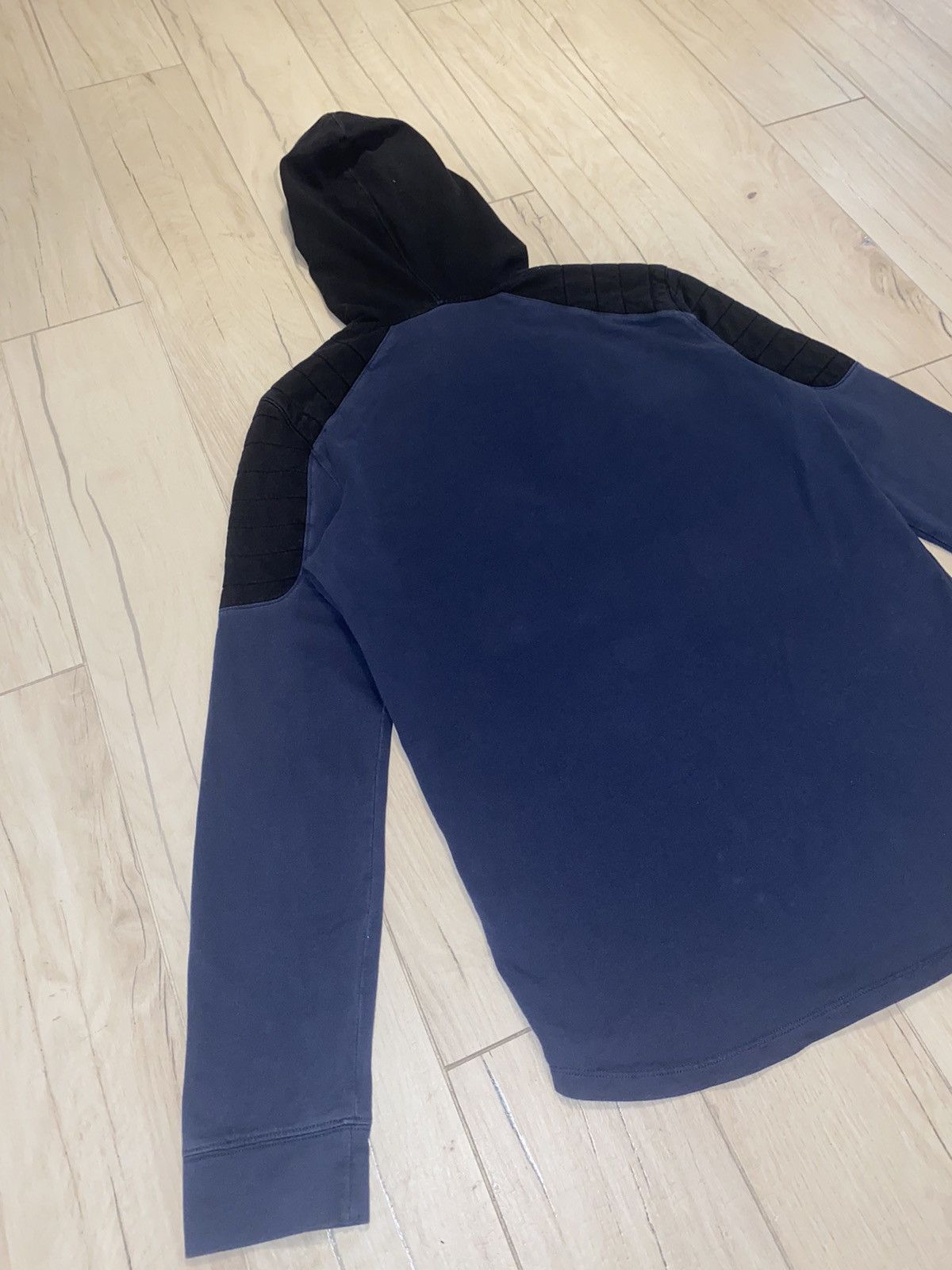 Balmain FW15 Balmain X H&M Big Logo Dark Navy Technical Hoodie Size US M / EU 48-50 / 2 - 9 Thumbnail