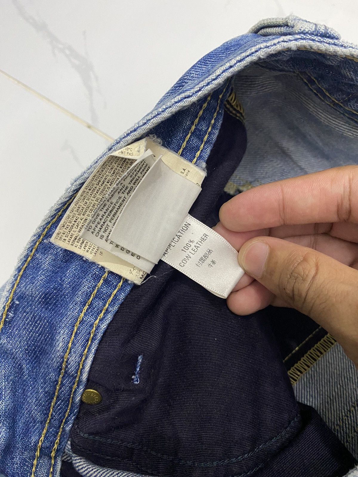 Diesel × General Research × Issey Miyake RIPPED🔥DIESEL DISTRESSED DENIM BAGGY JEANS Size US 33 - 15 Thumbnail