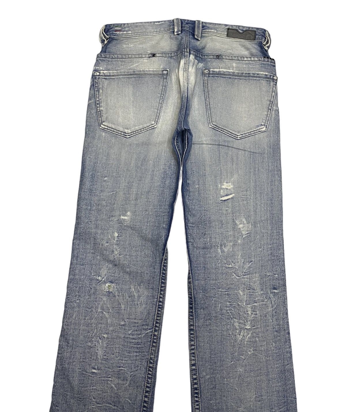 Diesel × General Research × Issey Miyake RIPPED🔥DIESEL DISTRESSED DENIM BAGGY JEANS Size US 33 - 6 Thumbnail