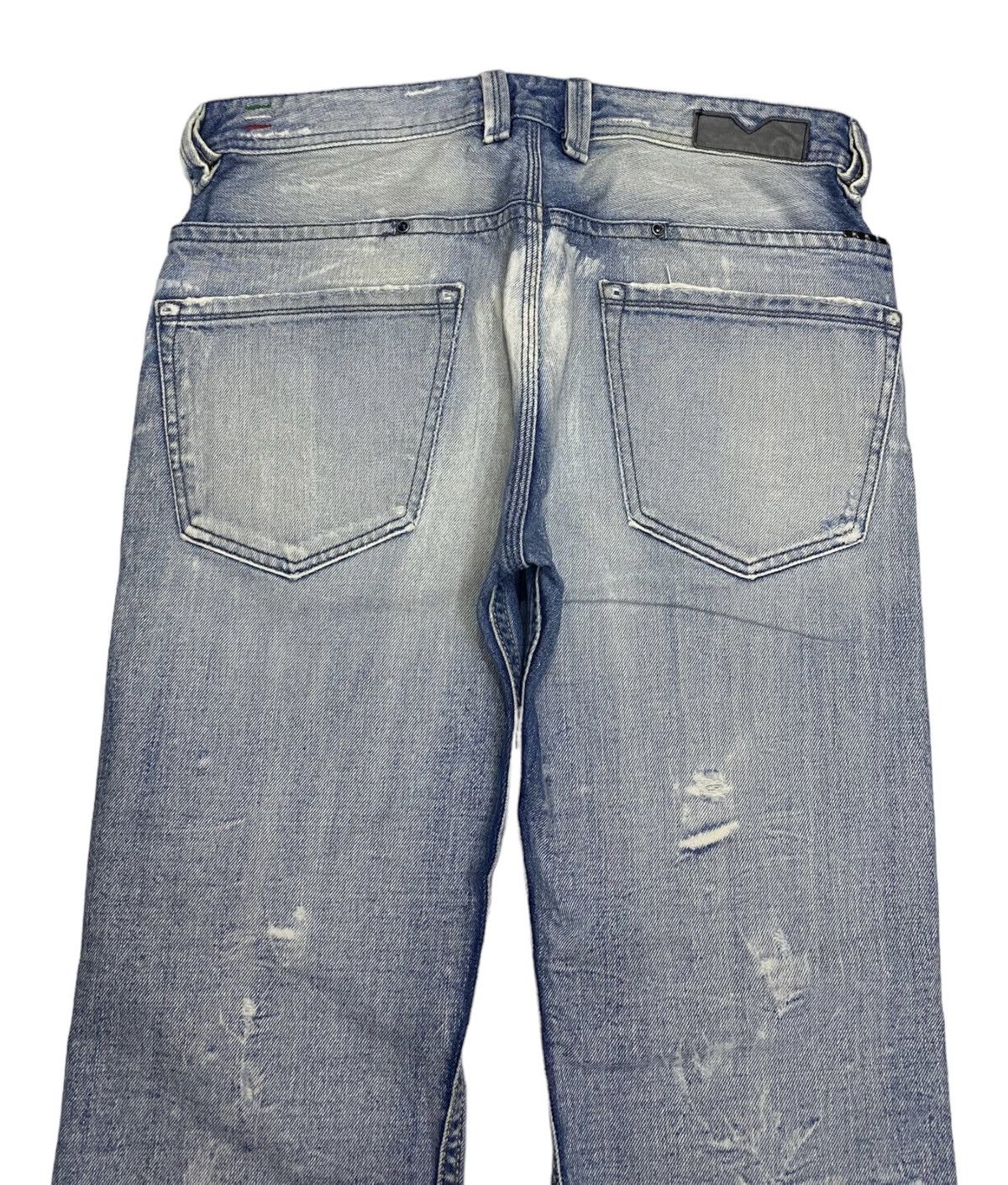 Diesel × General Research × Issey Miyake RIPPED🔥DIESEL DISTRESSED DENIM BAGGY JEANS Size US 33 - 7 Thumbnail