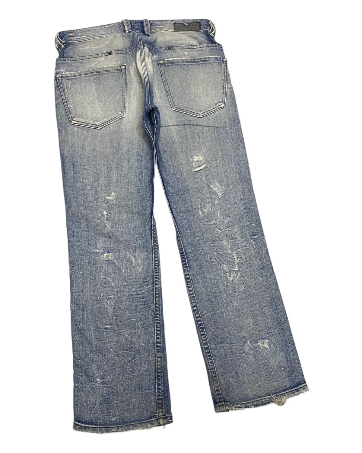 Diesel × General Research × Issey Miyake RIPPED🔥DIESEL DISTRESSED DENIM BAGGY JEANS Size US 33 - 9 Thumbnail