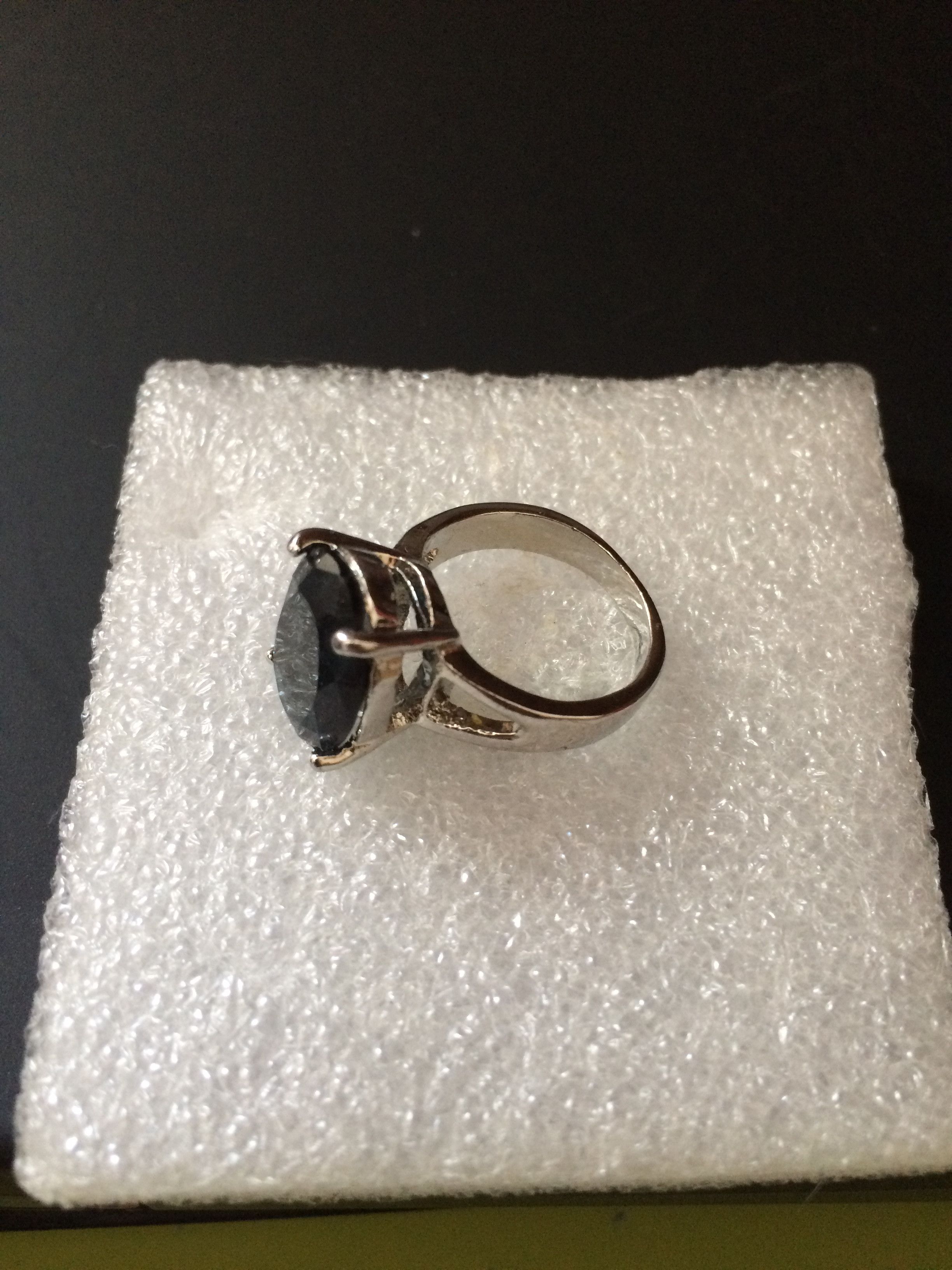 Jewelry Black CZ Ring - Size 7.75 Size ONE SIZE - 2 Thumbnail