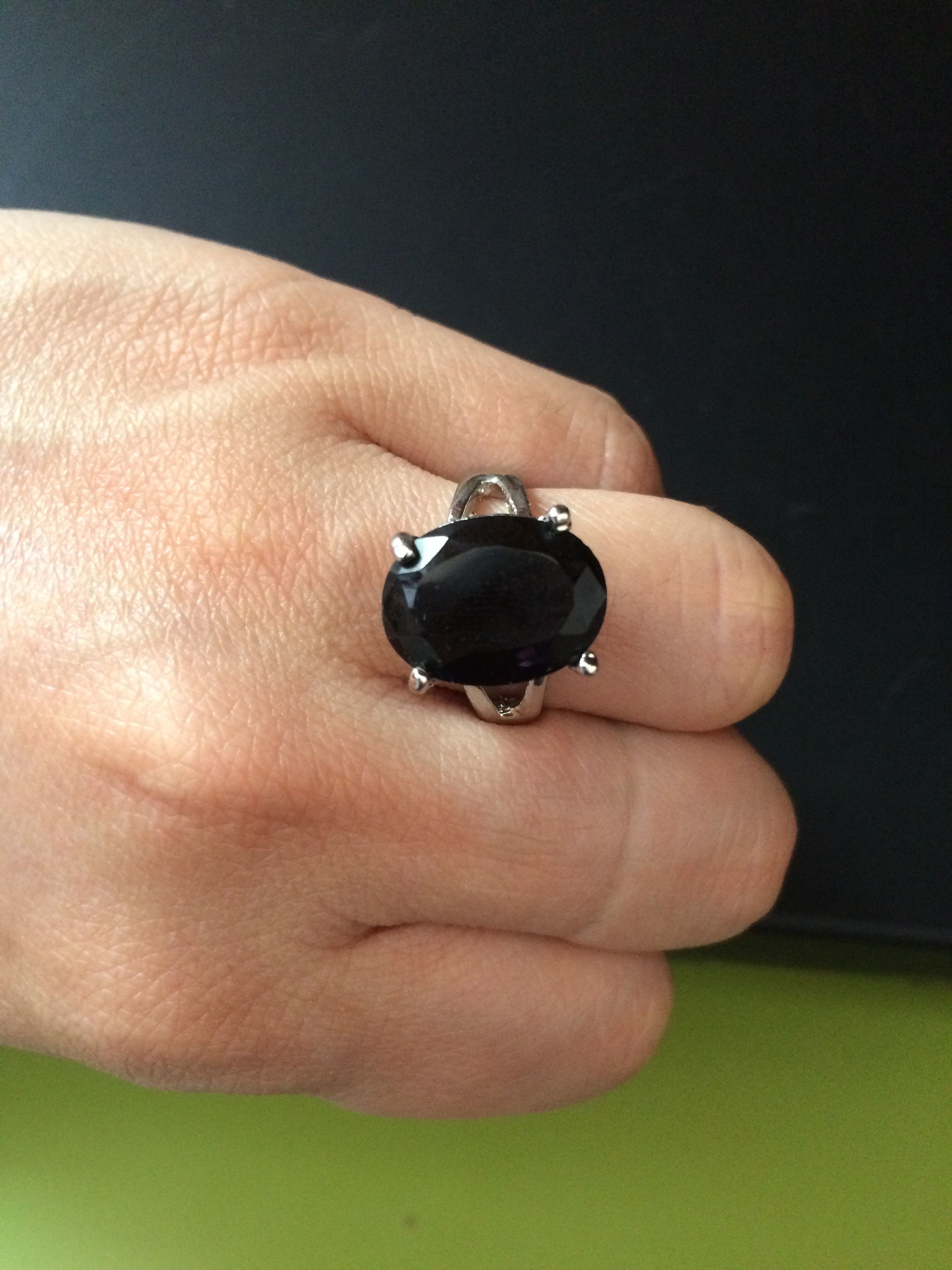 Jewelry Black CZ Ring - Size 7.75 Size ONE SIZE - 3 Thumbnail