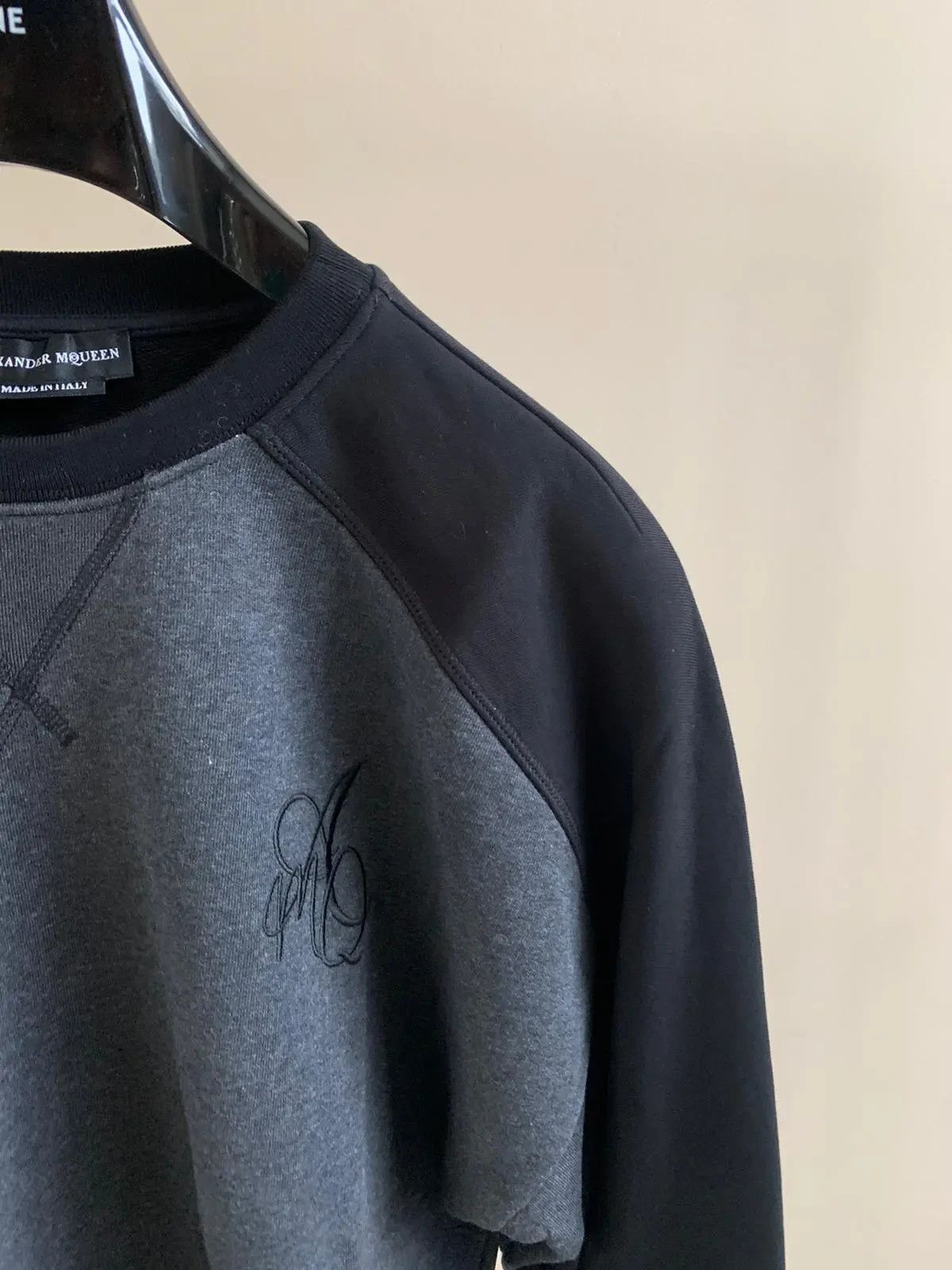 Alexander McQueen Elbow Patch Crewneck Logo Sweater in Black Size US M / EU 48-50 / 2 - 3 Thumbnail