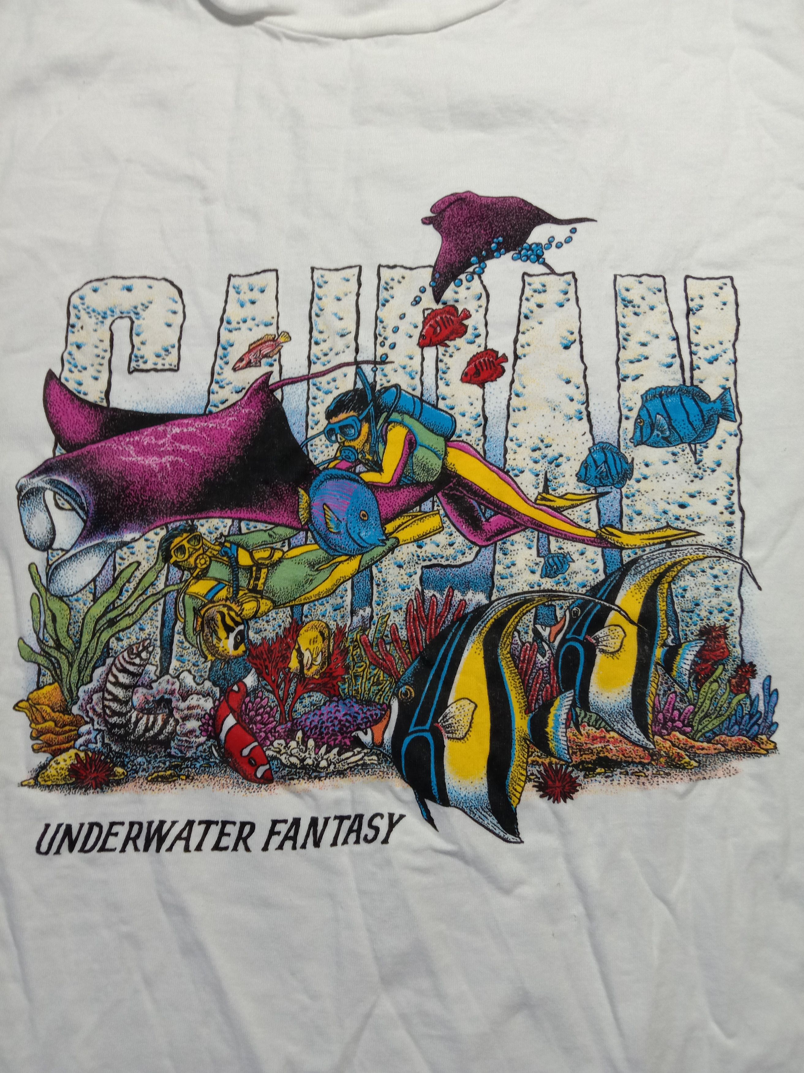 Band Tees Very Rare Vintage 90s Saipan Underwater Fantasy Tee Size US L / EU 52-54 / 3 - 2 Thumbnail