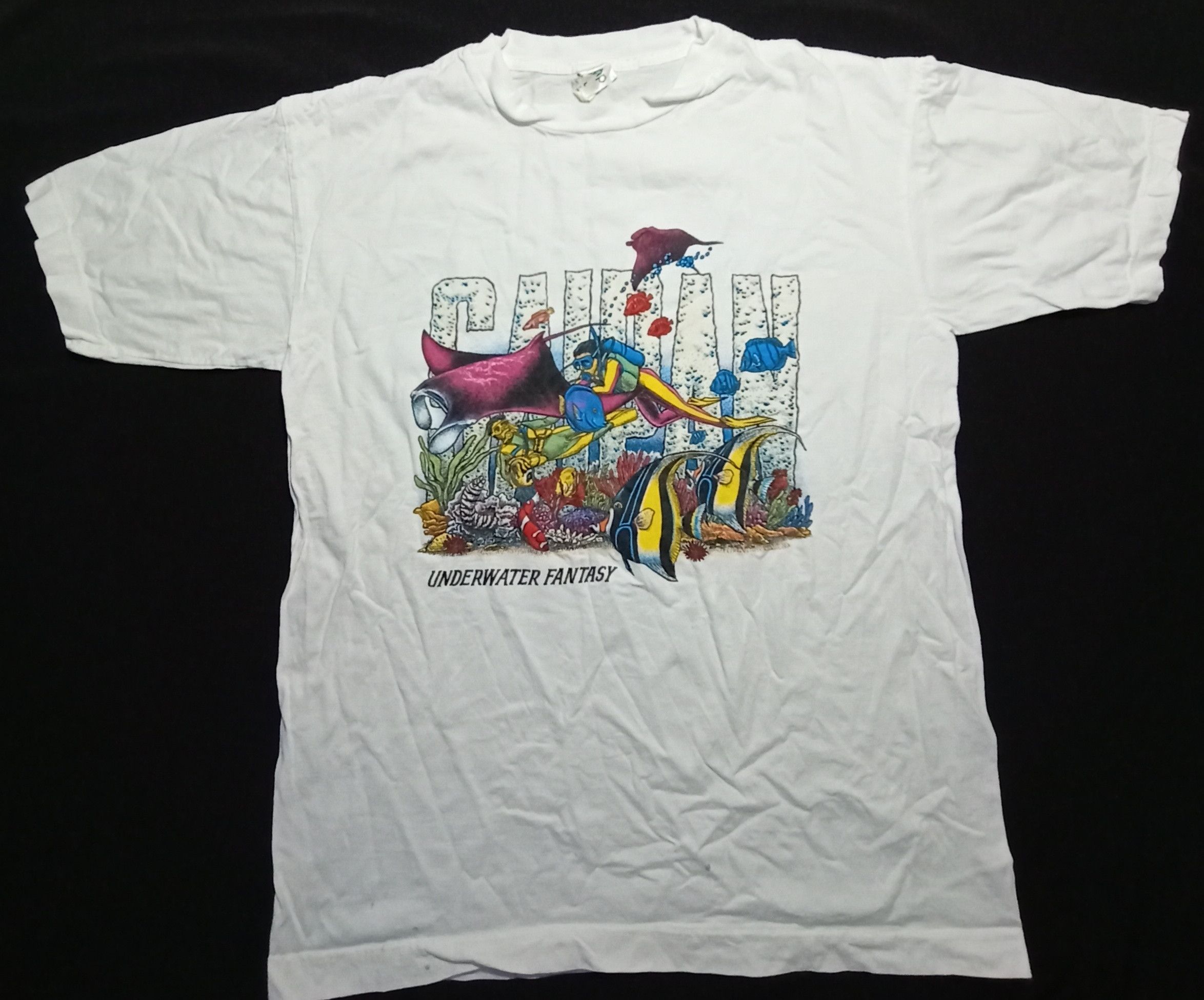 Band Tees Very Rare Vintage 90s Saipan Underwater Fantasy Tee Size US L / EU 52-54 / 3 - 1 Thumbnail
