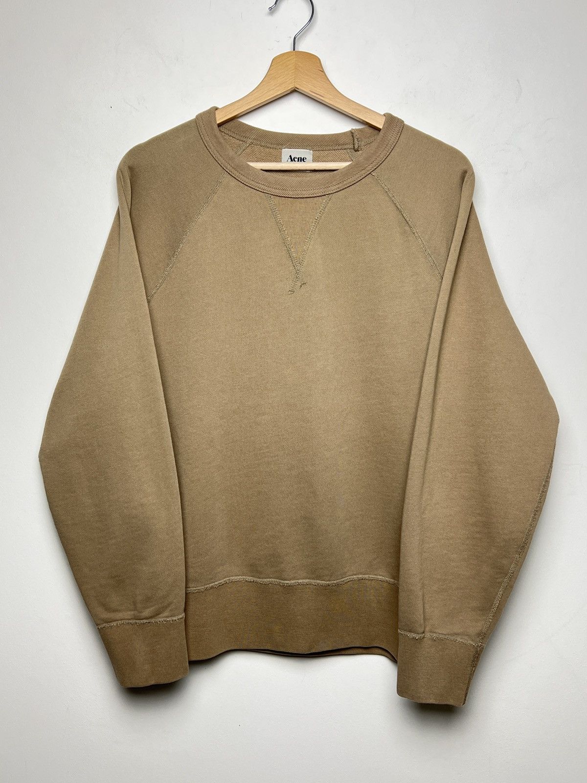 image of Acne Studios x Vintage Acne Oversized Sweatshirt in Khaki, Men's (Size Medium)