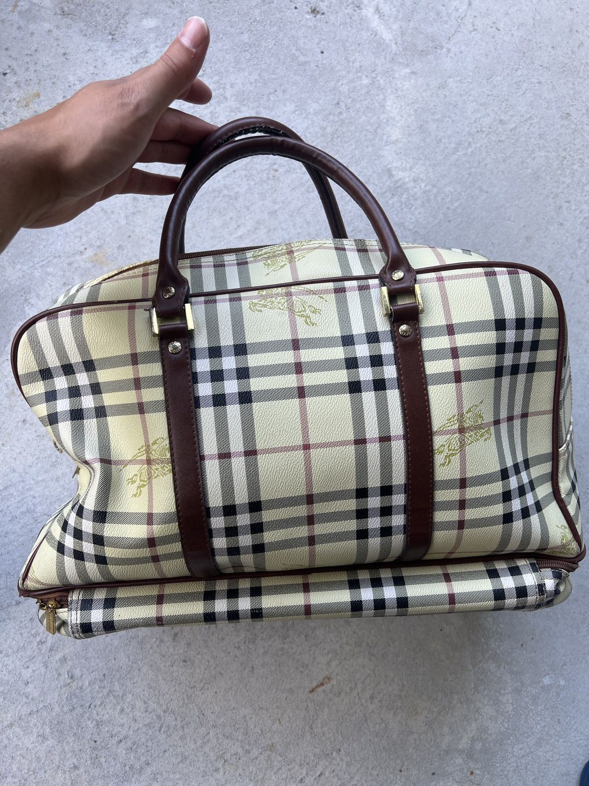 Burberry × Vintage Burberry Blue Label Vintage Luggage Bag | Grailed