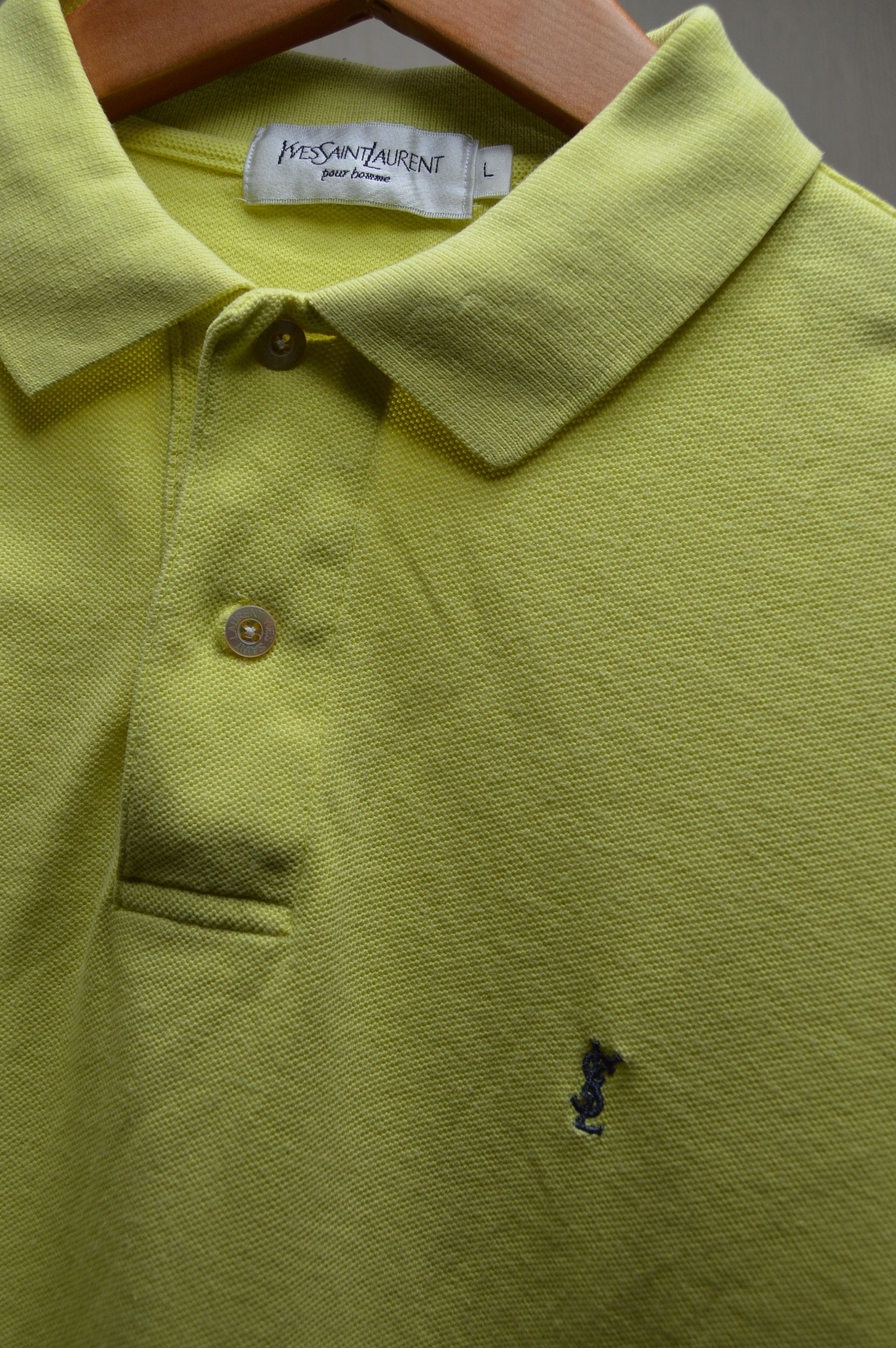 Yves Saint Laurent YSL Y2K LIME POLO Size US L / EU 52-54 / 3 - 4 Thumbnail