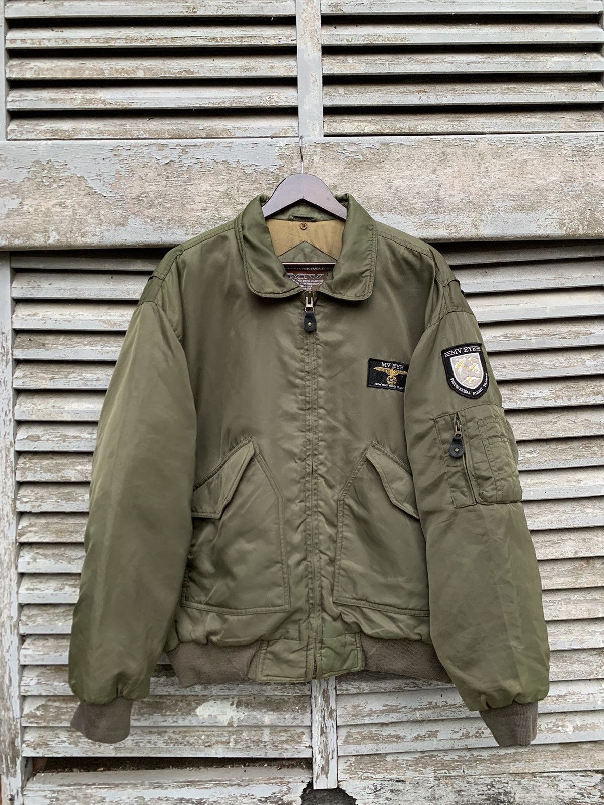 Vintage 🪖Vintage MV EYE FLIGHT TRAINER OVERSIZED MA-1 Bomber Jacket Size US XXL / EU 58 / 5 - 1 Thumbnail