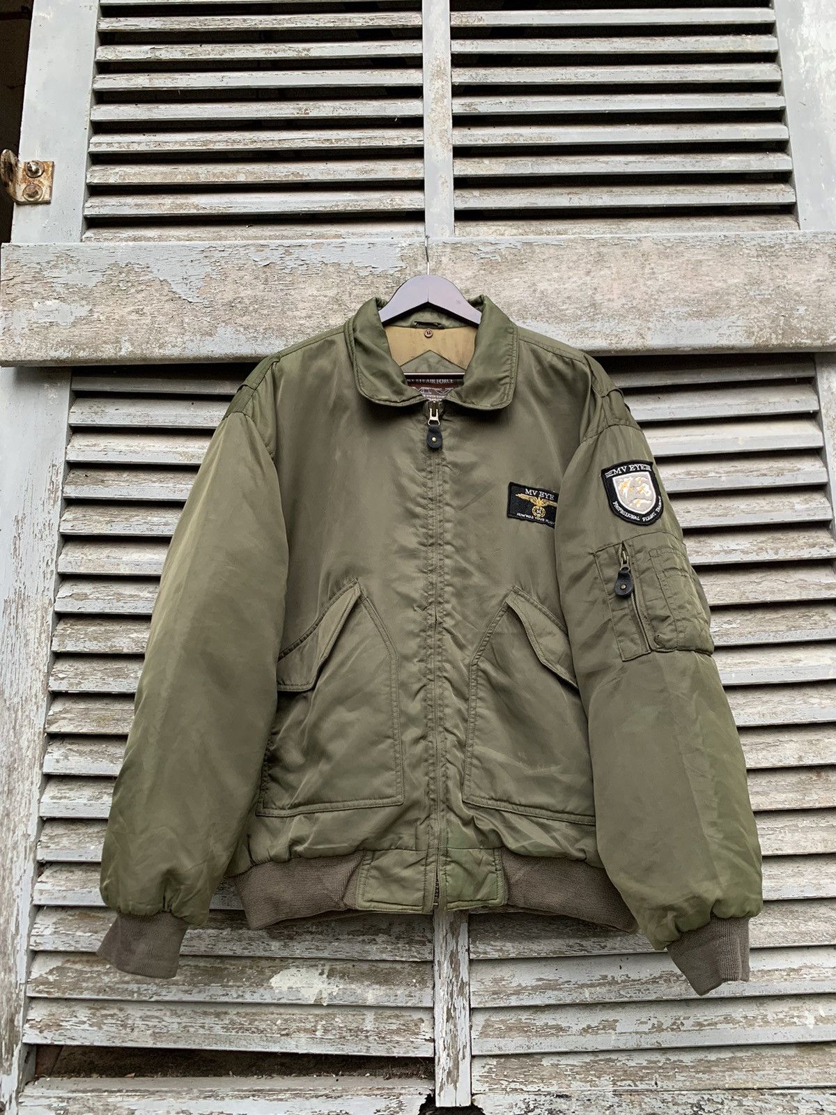 Vintage 🪖Vintage MV EYE FLIGHT TRAINER OVERSIZED MA-1 Bomber Jacket Size US XXL / EU 58 / 5 - 2 Thumbnail