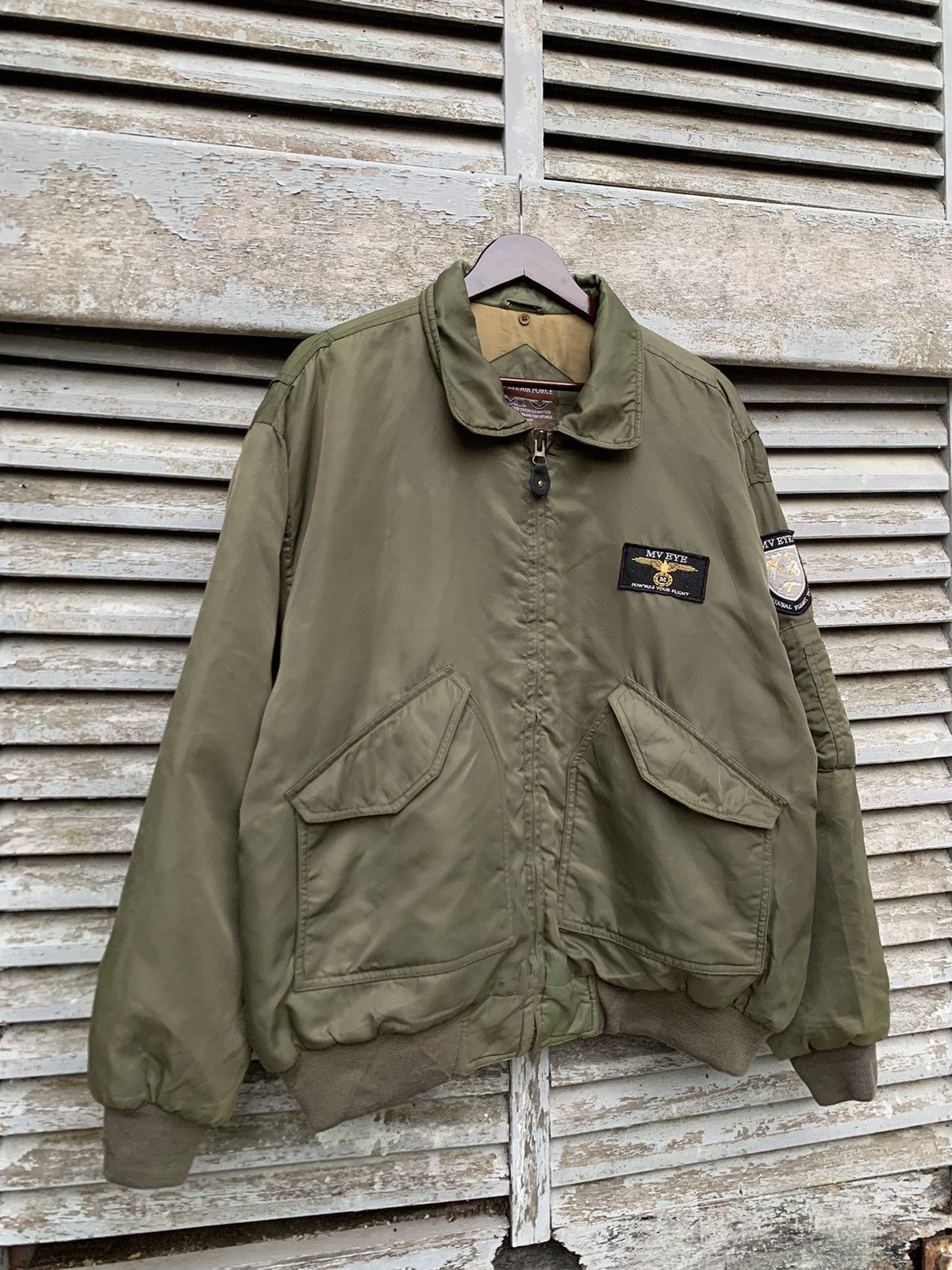 Vintage 🪖Vintage MV EYE FLIGHT TRAINER OVERSIZED MA-1 Bomber Jacket Size US XXL / EU 58 / 5 - 5 Thumbnail