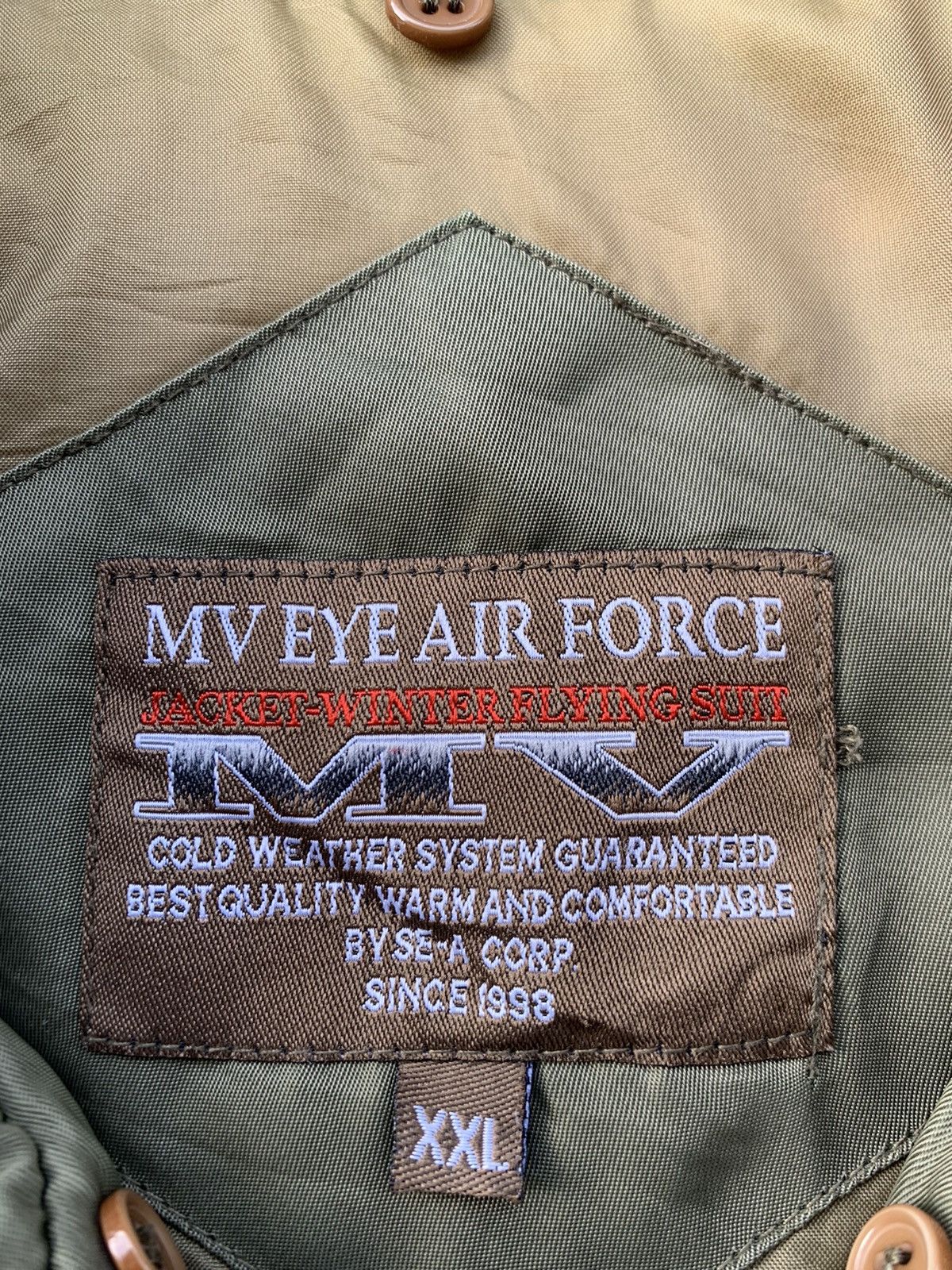 Vintage 🪖Vintage MV EYE FLIGHT TRAINER OVERSIZED MA-1 Bomber Jacket Size US XXL / EU 58 / 5 - 13 Thumbnail
