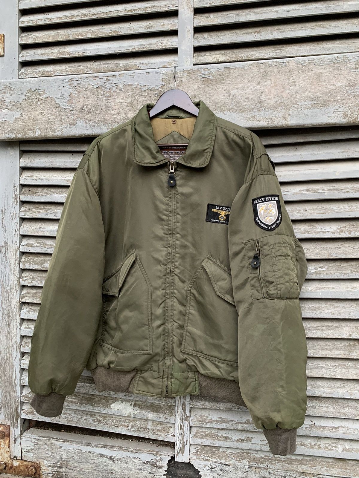 Vintage 🪖Vintage MV EYE FLIGHT TRAINER OVERSIZED MA-1 Bomber Jacket Size US XXL / EU 58 / 5 - 4 Thumbnail