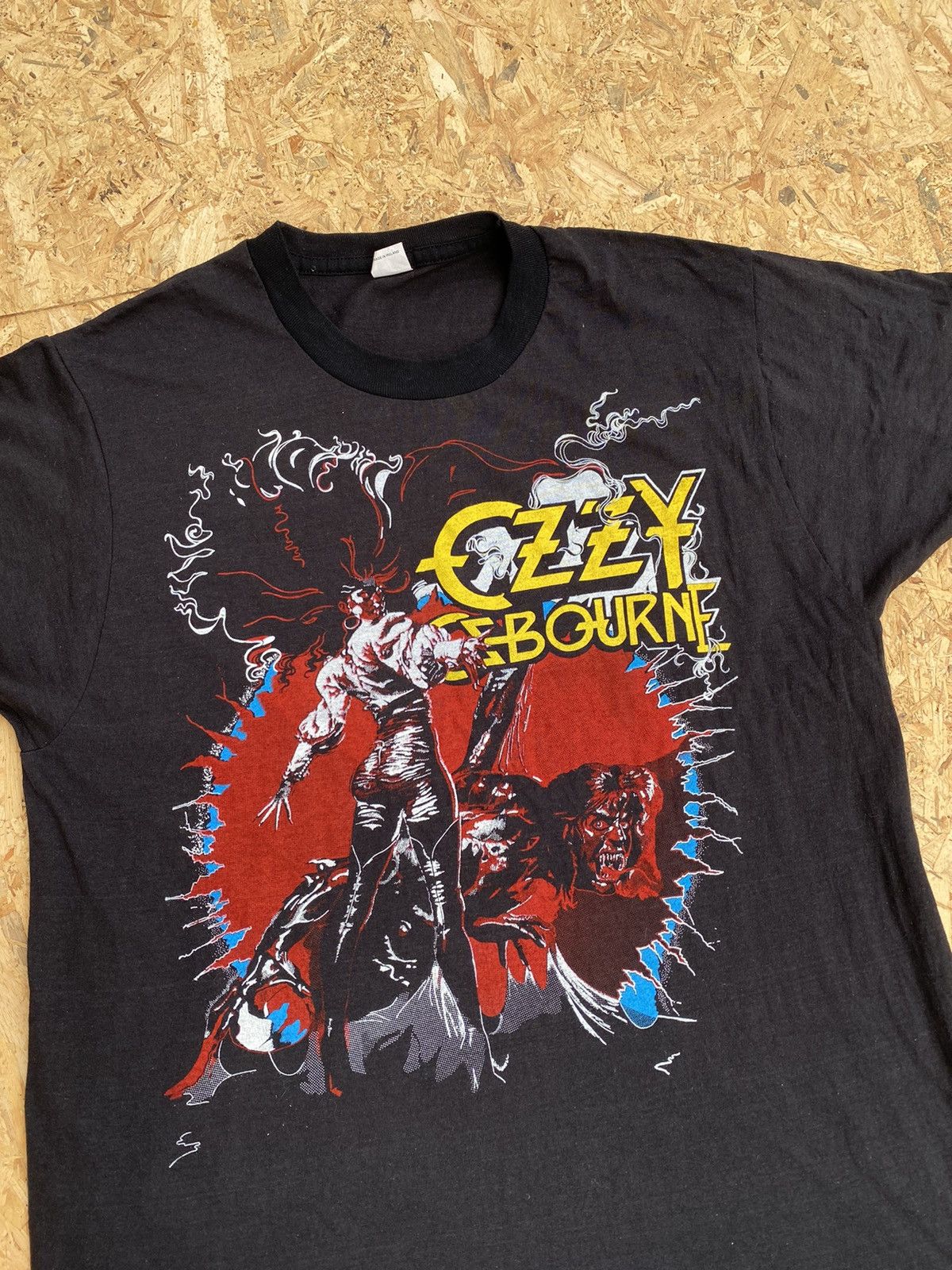 Band Tees Rare deadstock vintage Ozzy Osbourne europe tour 1980s Shirt Size US XL / EU 56 / 4 - 2 Thumbnail