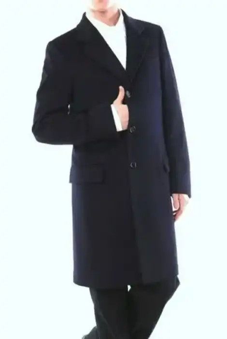 image of YSL Pour Homme YVES Saint Laurent Pour Homme Cashmere/wool Black Coat, Men's (Size Medium)