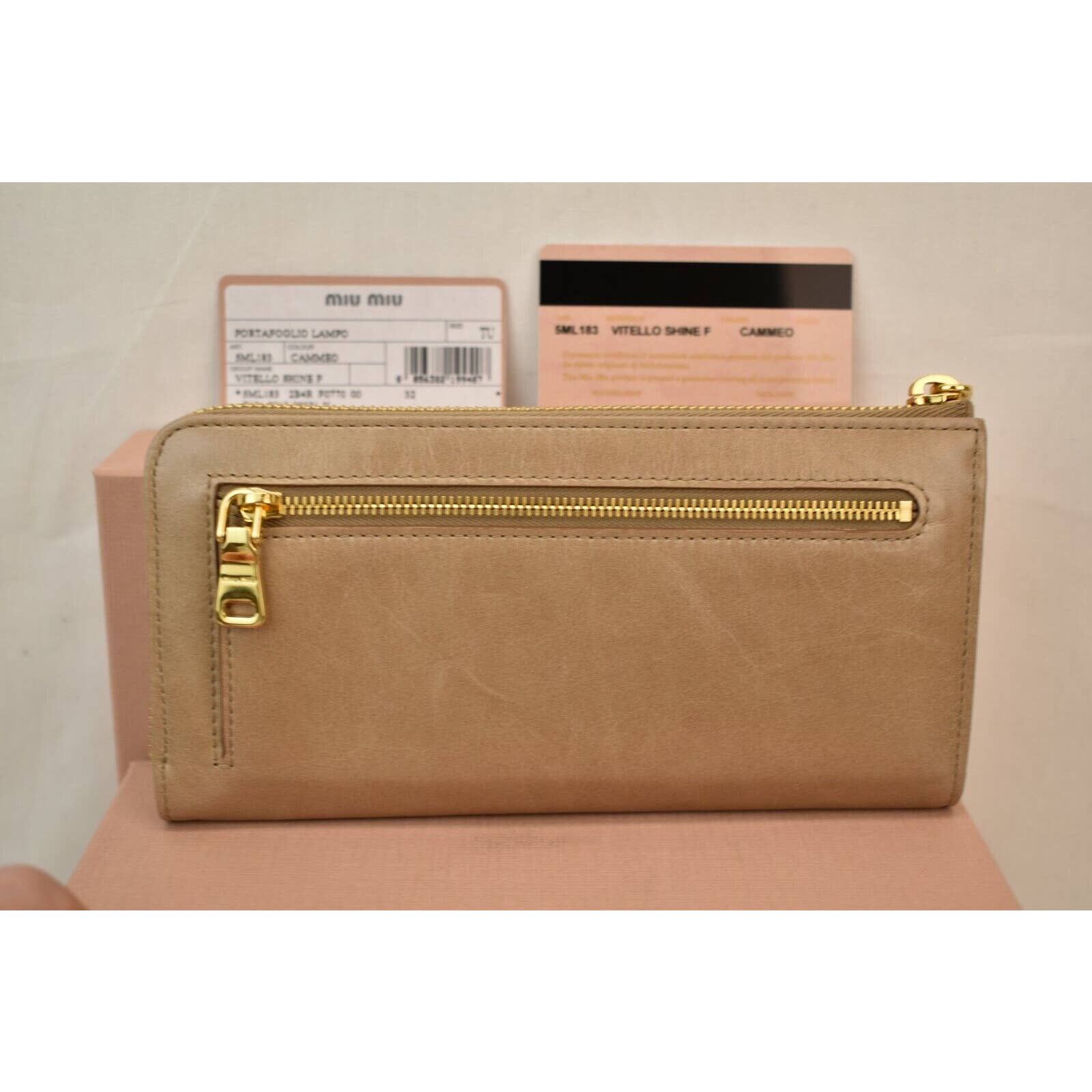 CAMMEO DISTRESSED LEATHER BOW ZIP LOGO CONTINENTAL WALLET