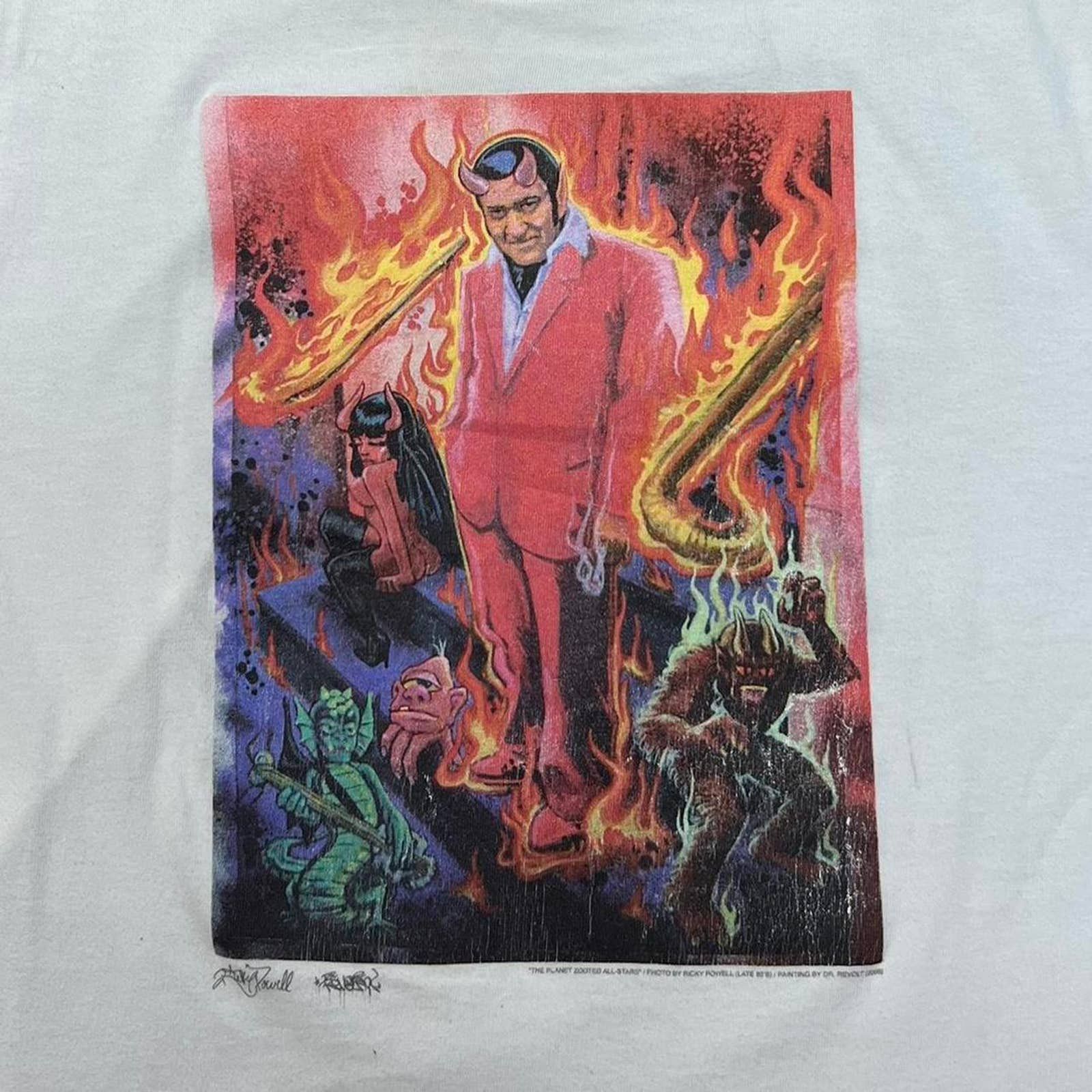 Dickies × Vintage VINTAGE Y2K DICKIES X DR.REVOLT SATAN GRAFFITI T-SHIRT Size US M / EU 48-50 / 2 - 2 Thumbnail