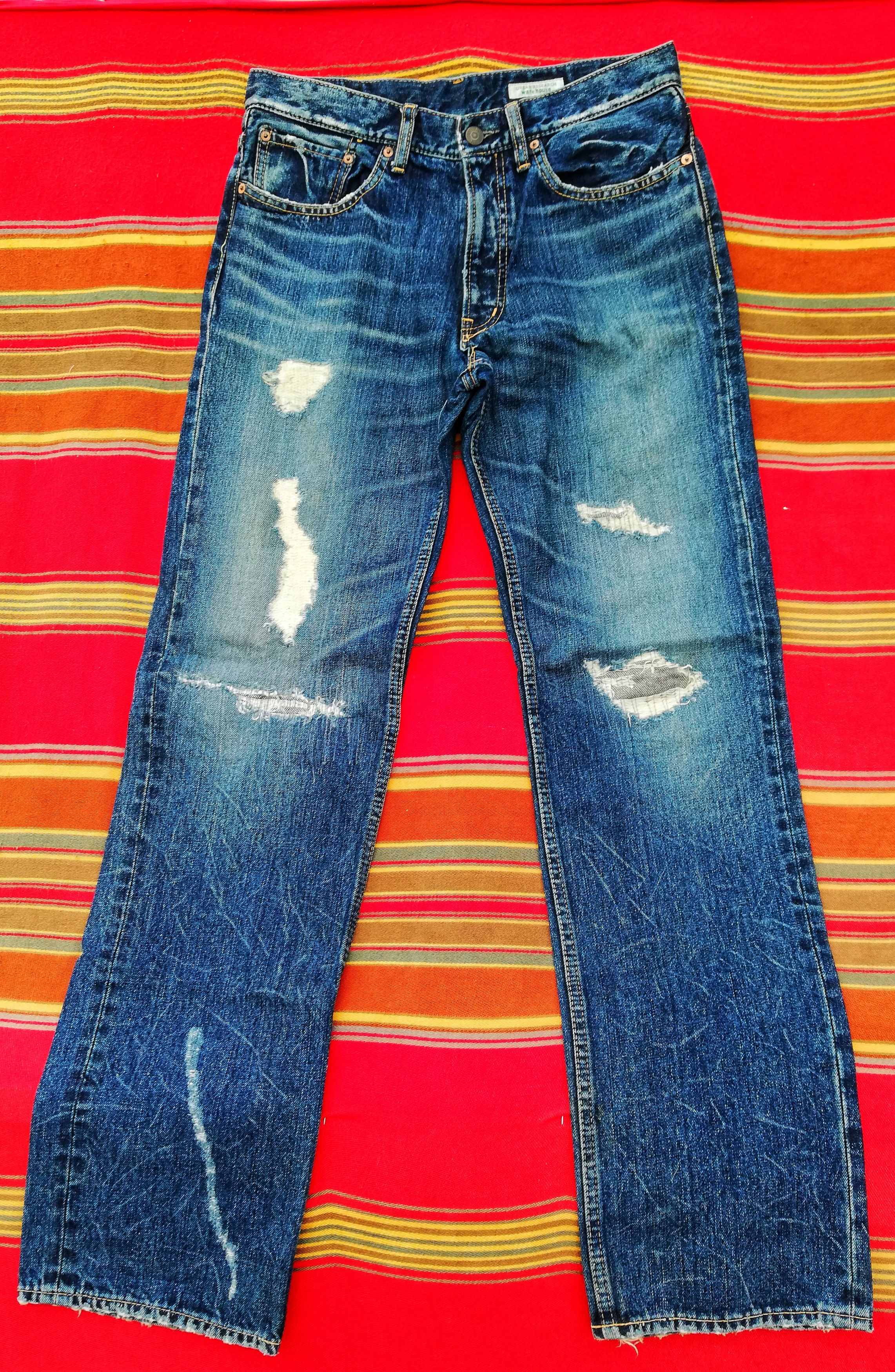 image of Distressed Denim x Mens Warehouse Urban Research Warehouse U.r.w.h Assembly In Japan in Blue (Size 