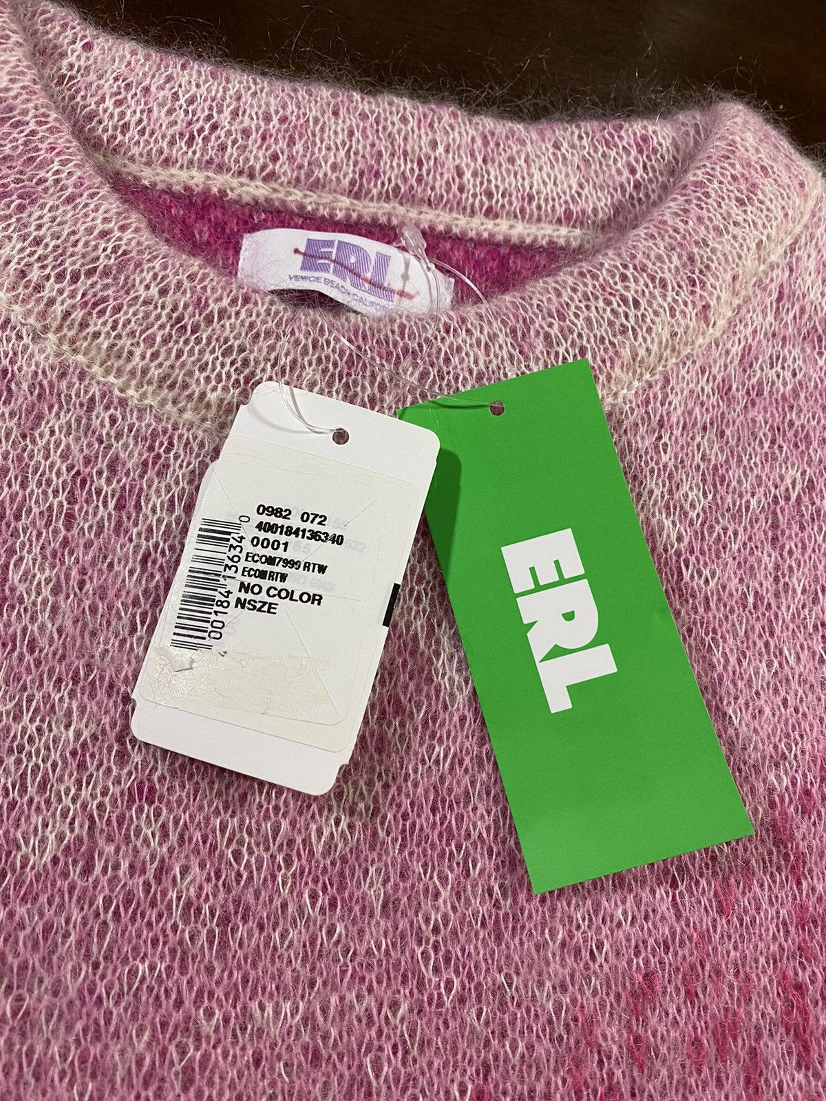 ERL ERL Pink Gradient Knit Mohair Wool Blend Sweater Size US M / EU 48-50 / 2 - 2 Thumbnail