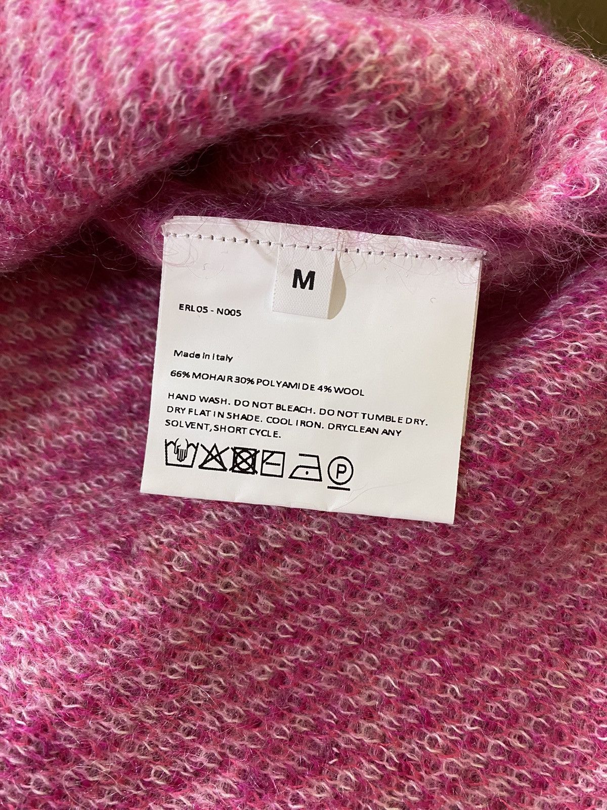 ERL ERL Pink Gradient Knit Mohair Wool Blend Sweater Size US M / EU 48-50 / 2 - 4 Thumbnail