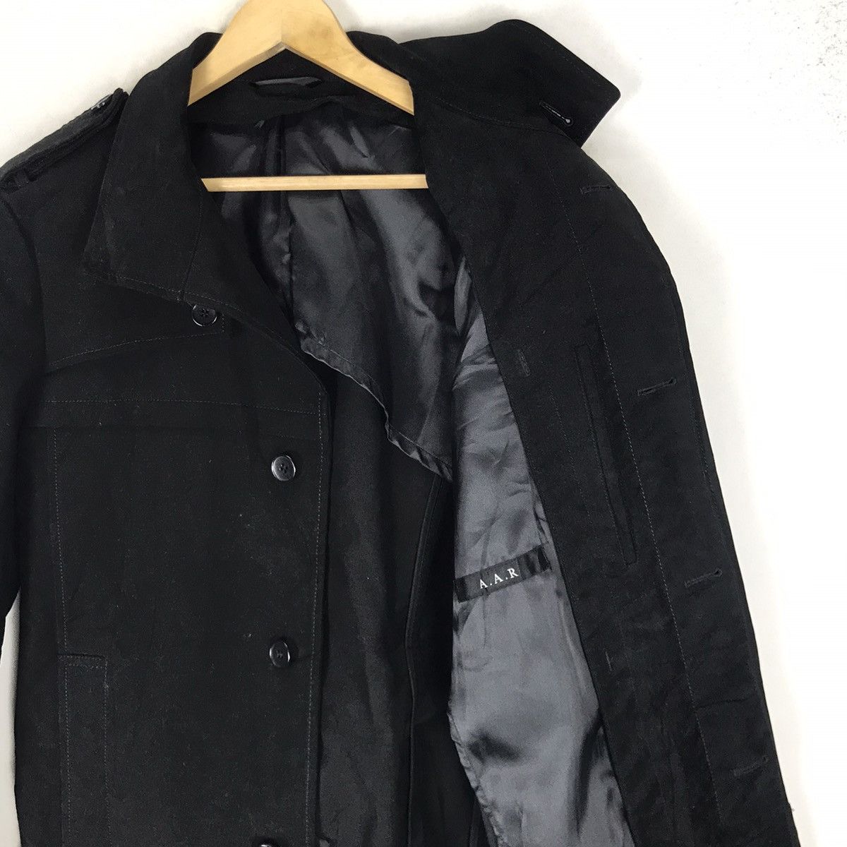 Yohji Yamamoto Against All Risks by Yohji Yamamoto Black Arrogant Coat Size US S / EU 44-46 / 1 - 12 Thumbnail