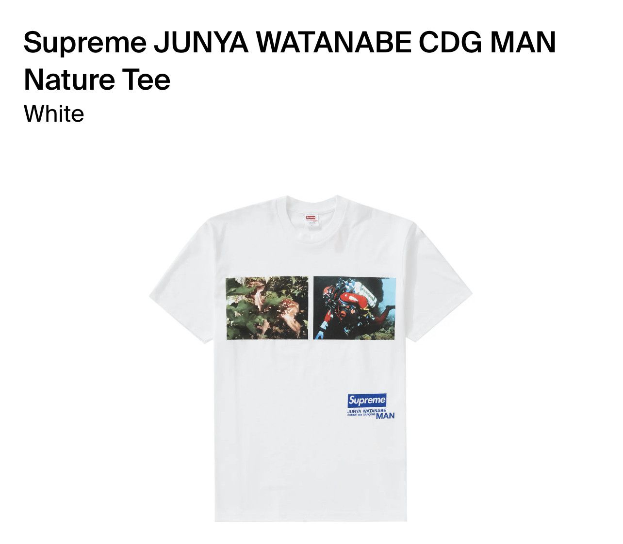 Supreme Supreme Junya Watanabe CDG Man Nature Tee | Grailed