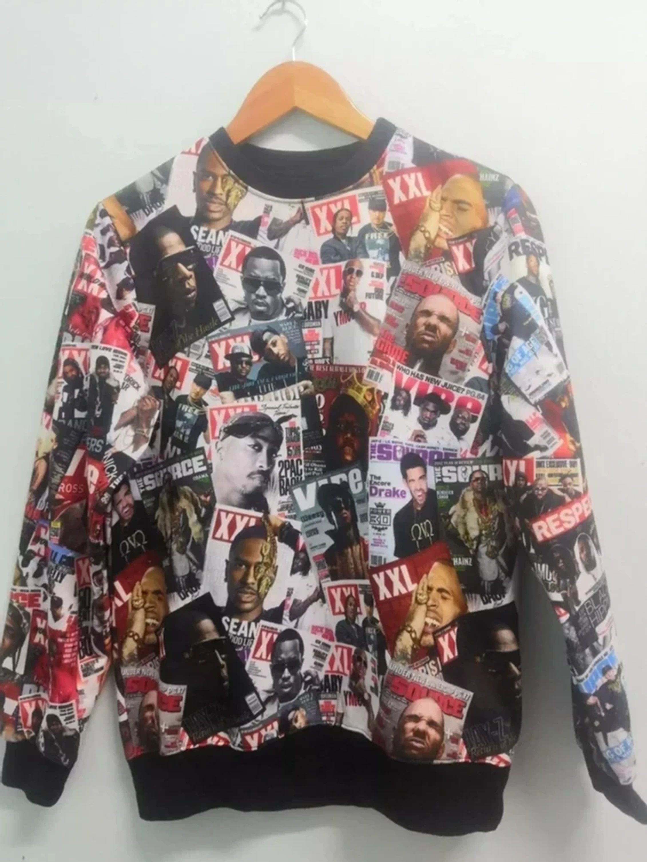 Japanese Brand FNTY Streetwear Sweatshirt Rappers Cover Megazine OverPrint Size US M / EU 48-50 / 2 - 2 Thumbnail