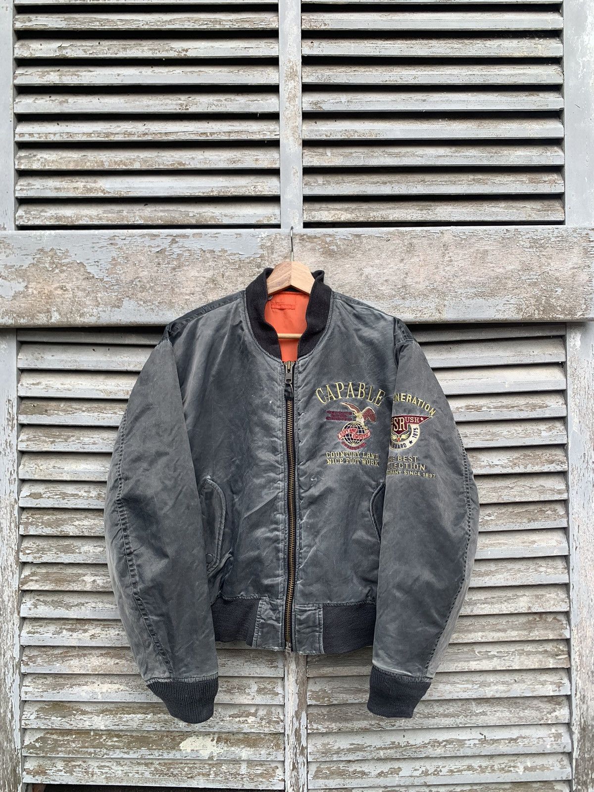 Vintage 🪖Vintage Sun Faded MA-1 Man Intermediate Bomber Jacket Size US M / EU 48-50 / 2 - 3 Thumbnail