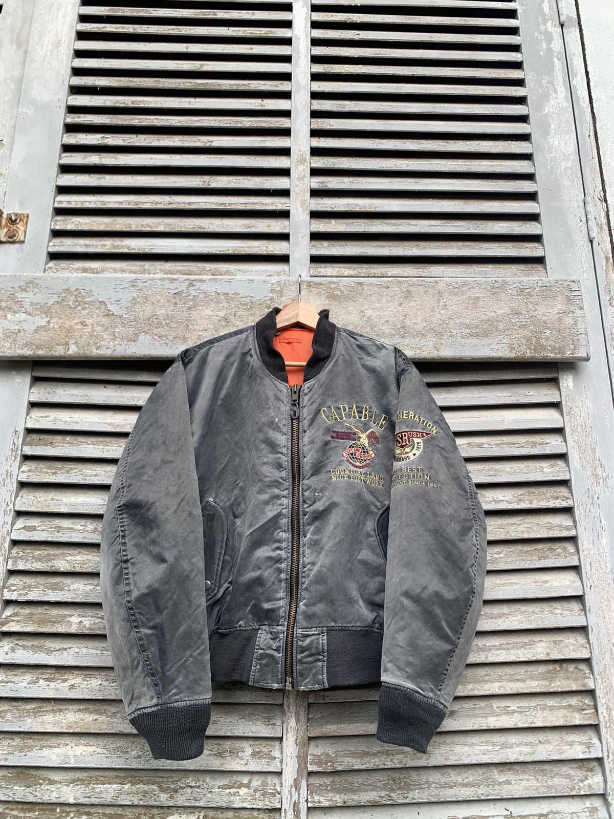 Vintage 🪖Vintage Sun Faded MA-1 Man Intermediate Bomber Jacket Size US M / EU 48-50 / 2 - 6 Thumbnail