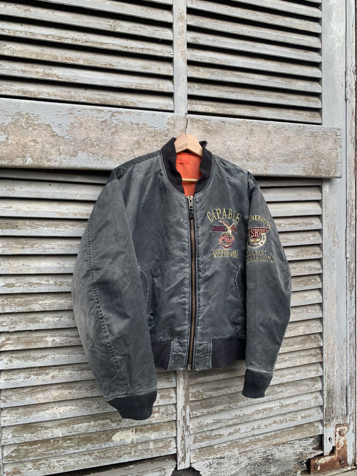 Vintage 🪖Vintage Sun Faded MA-1 Man Intermediate Bomber Jacket Size US M / EU 48-50 / 2 - 4 Thumbnail