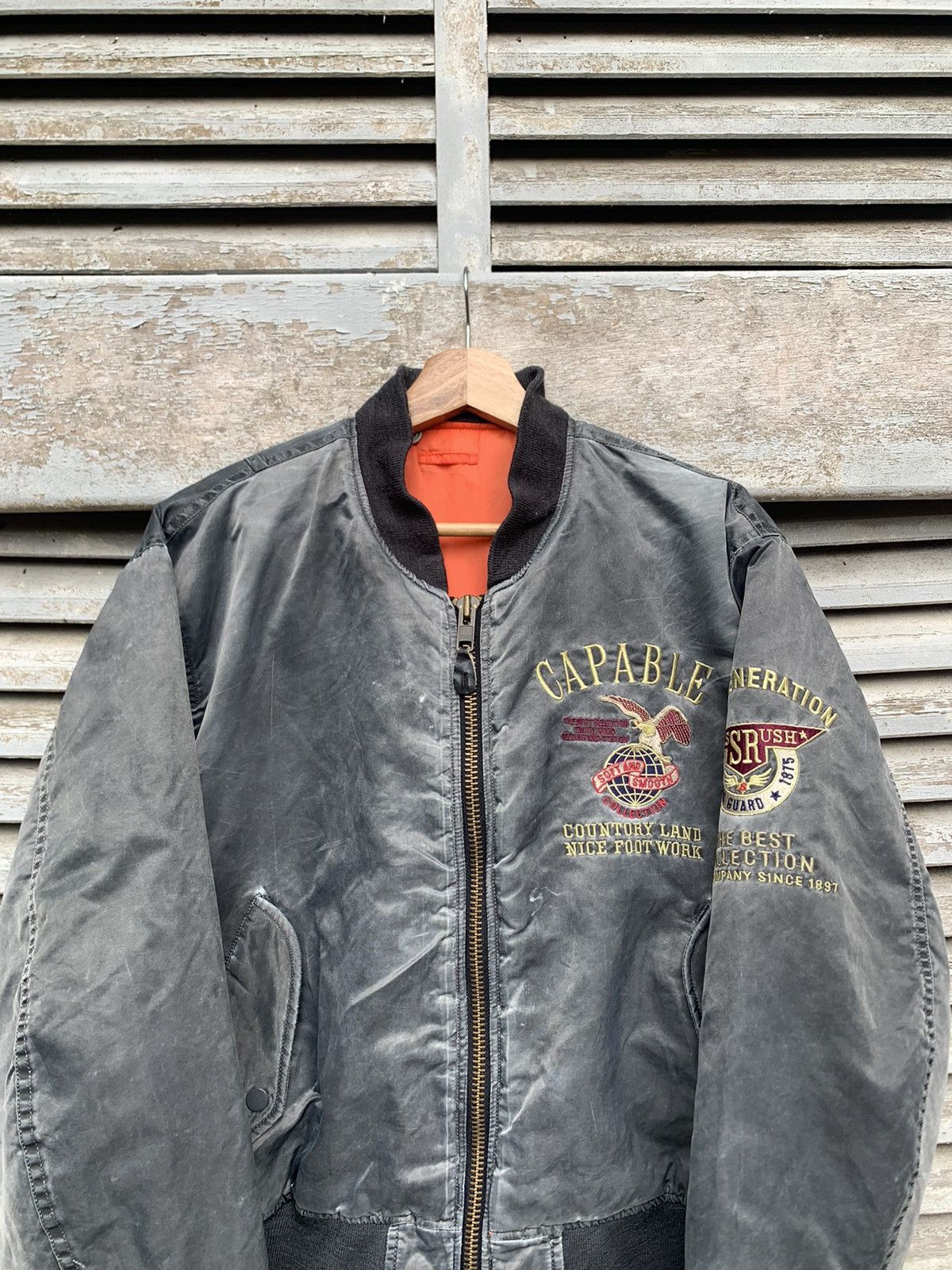 Vintage 🪖Vintage Sun Faded MA-1 Man Intermediate Bomber Jacket Size US M / EU 48-50 / 2 - 10 Thumbnail
