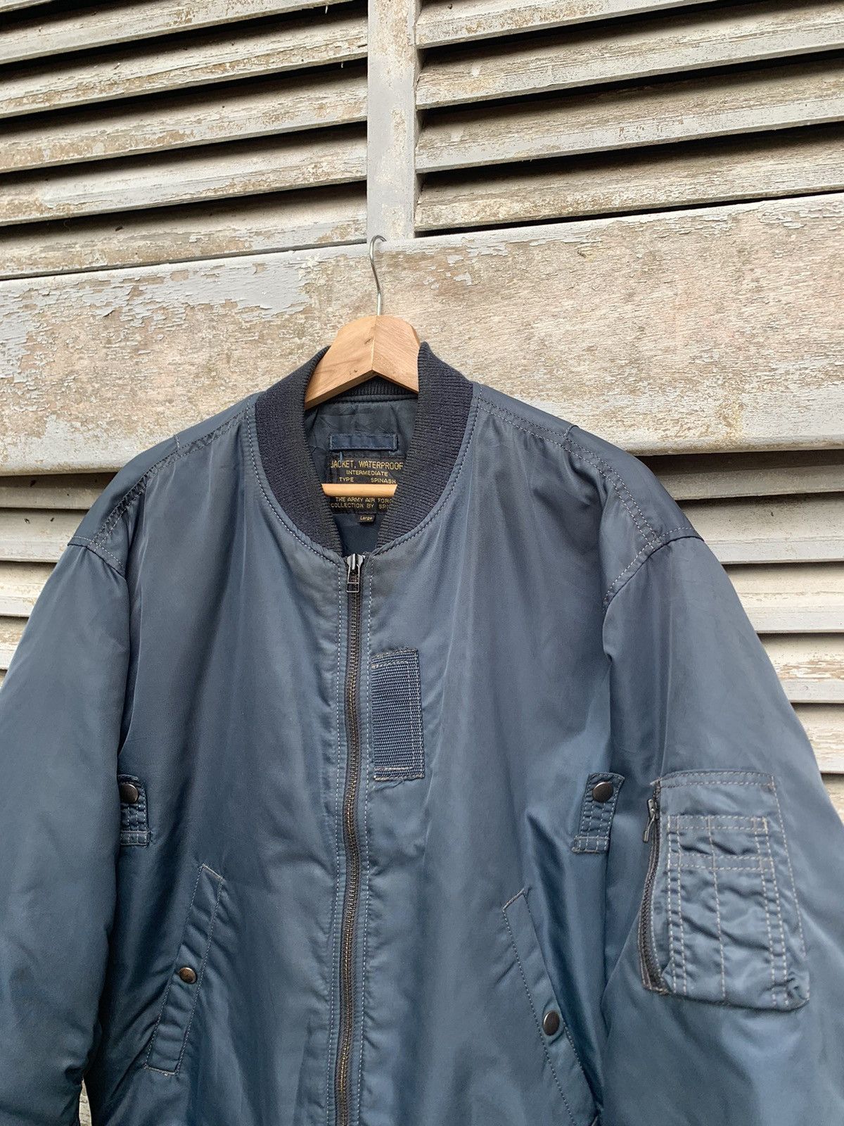 Vintage 🪖Vintage MA-1 Man Intermediate Bomber Jacket By SPINASH Size US L / EU 52-54 / 3 - 5 Thumbnail