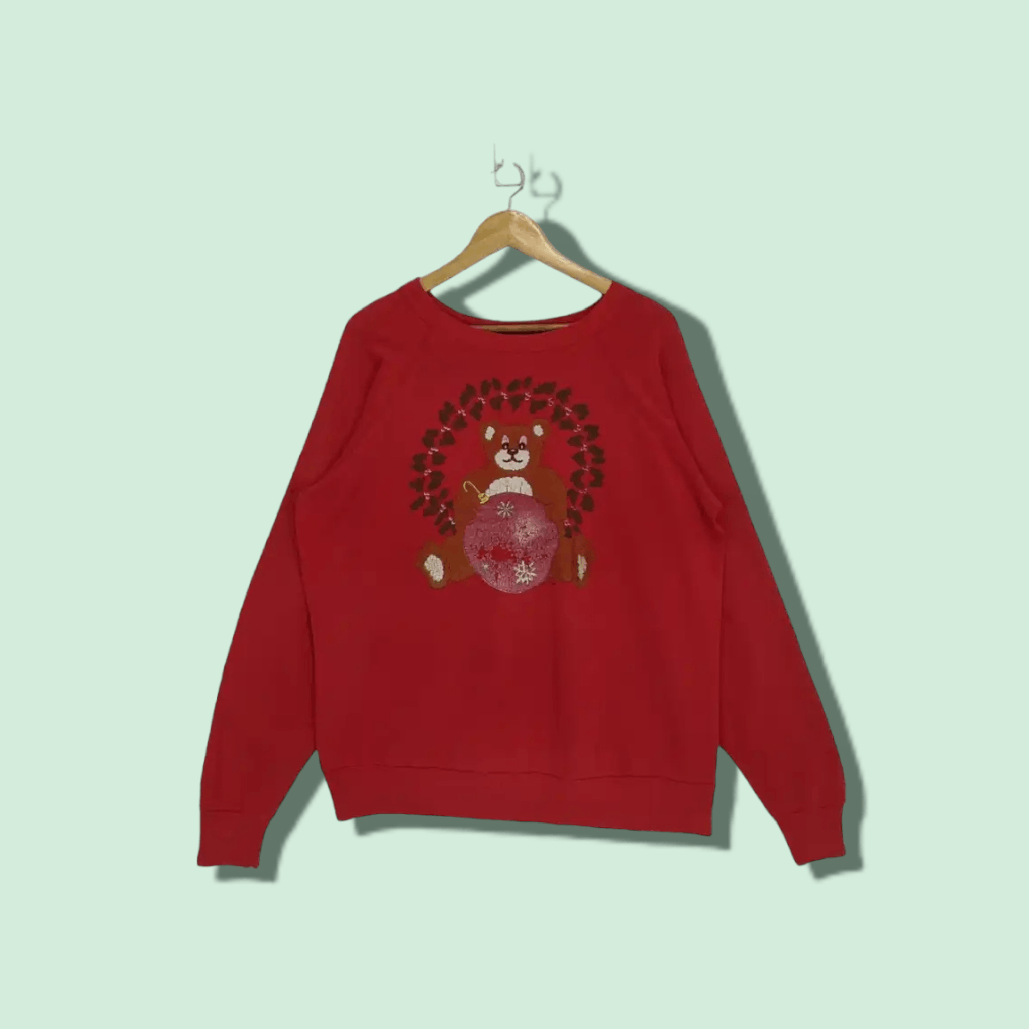 Vintage Vintage 90's PANILL Cute Teddy Bear Big Image Sweatshirt Size US XL / EU 56 / 4 - 1 Thumbnail