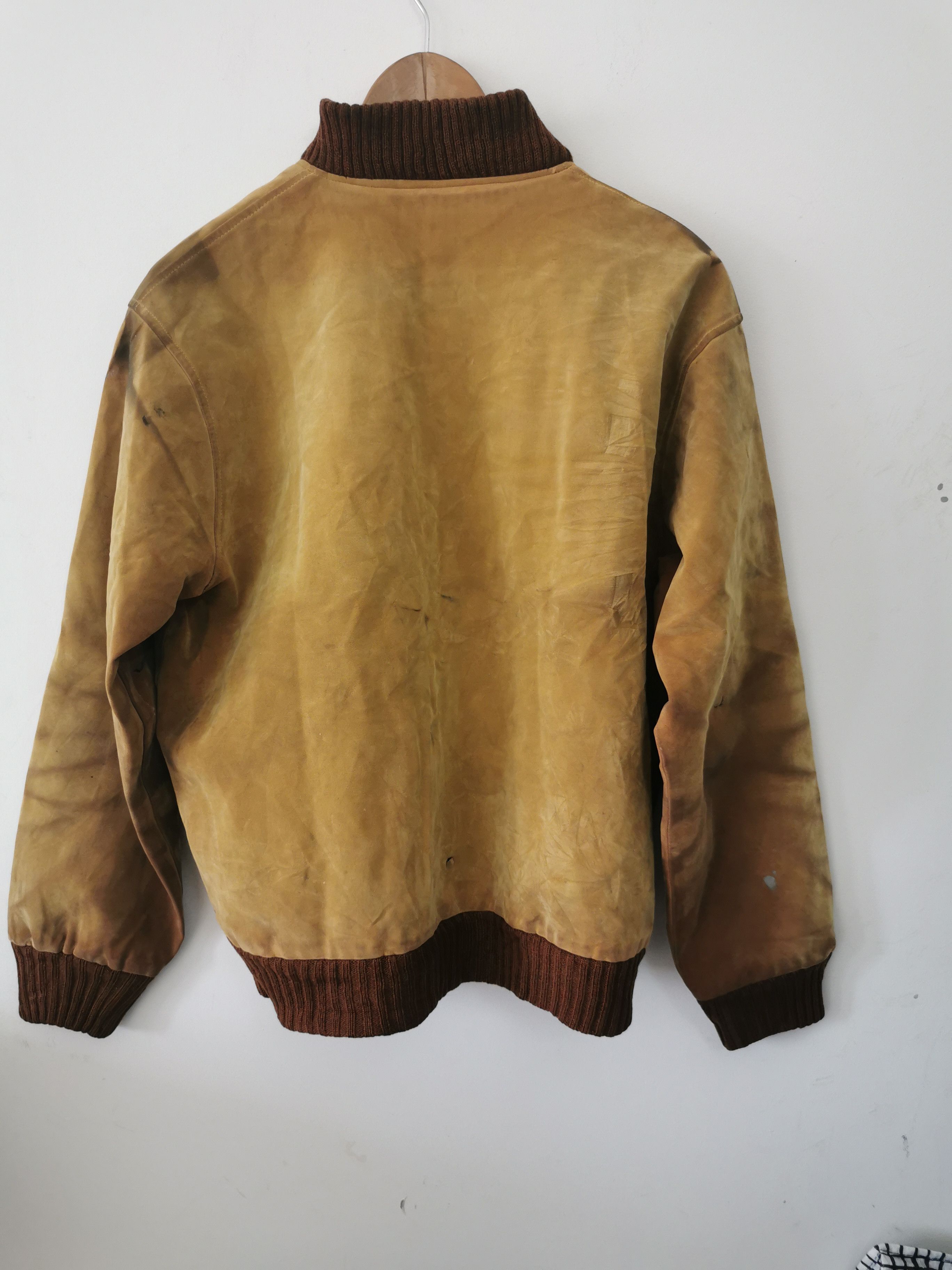 Japanese Brand Vintage HIGH SUEDE Bomber Jacket (Suede material) Size US L / EU 52-54 / 3 - 4 Thumbnail